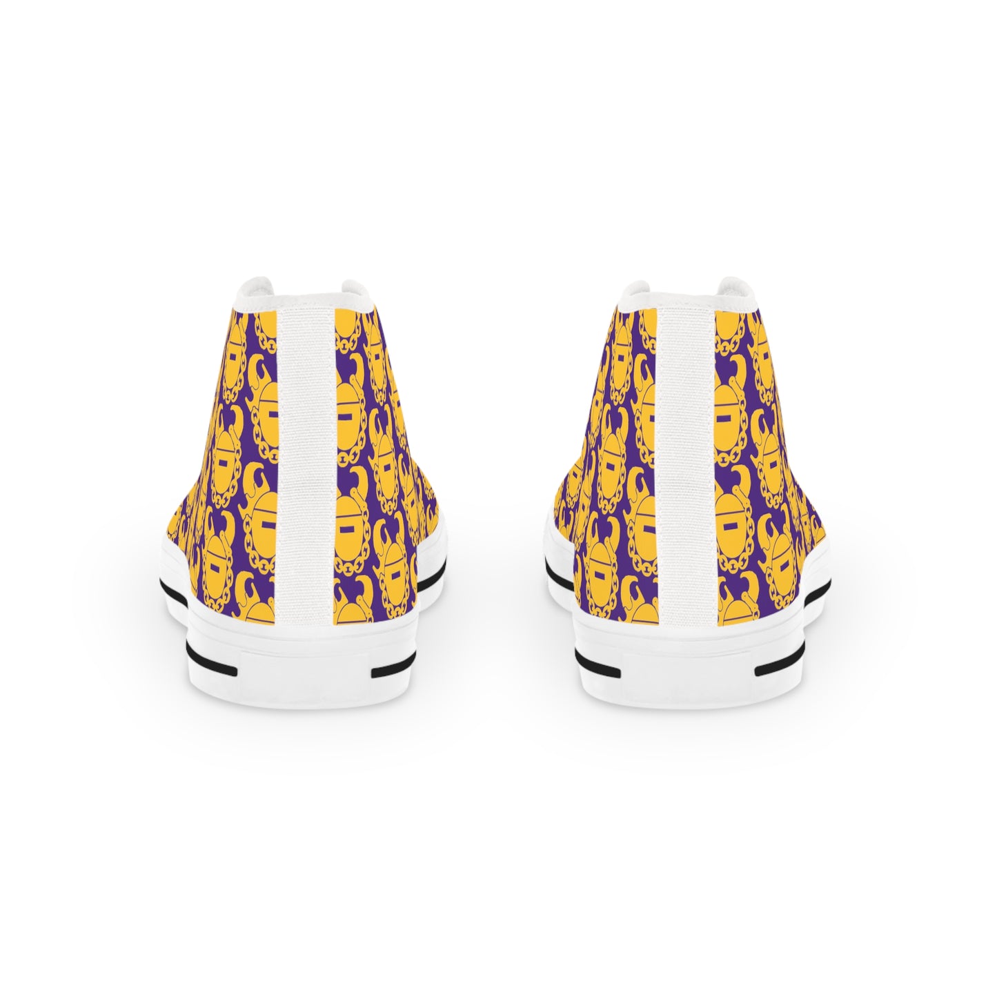 Men's High Top Sneakers - Gold/Purple Helmets