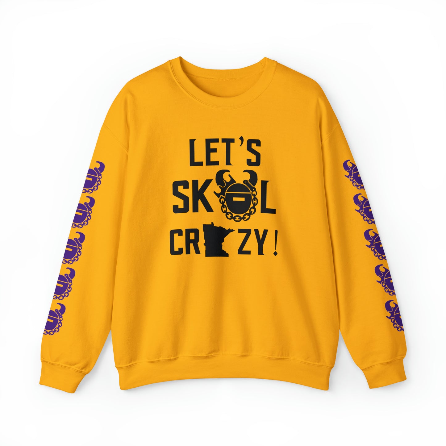 Unisex Heavy Blend™ Crewneck - Let's go Crazy! + Game Day Helmet (Sleeves)