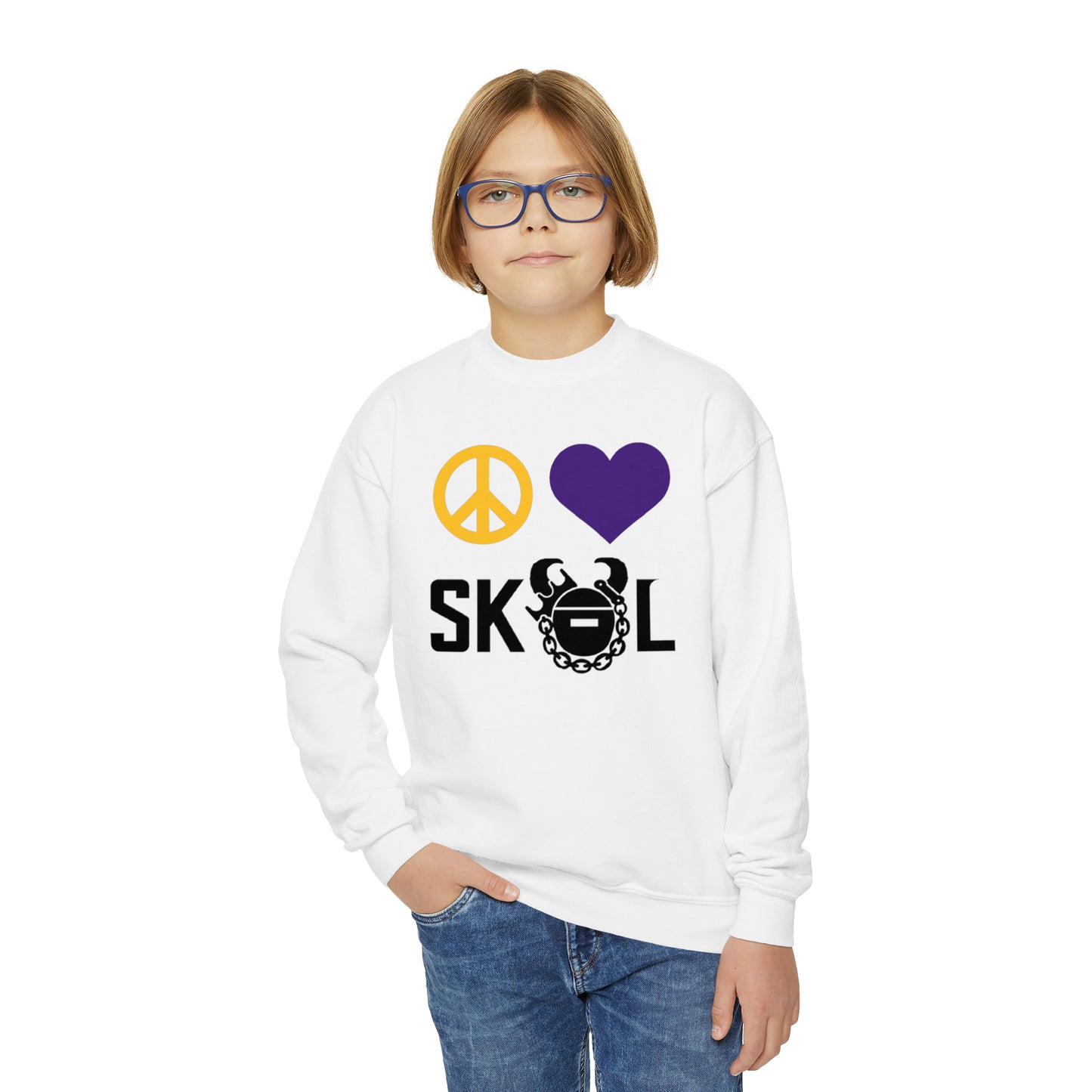 Youth Crewneck - Peace & Love