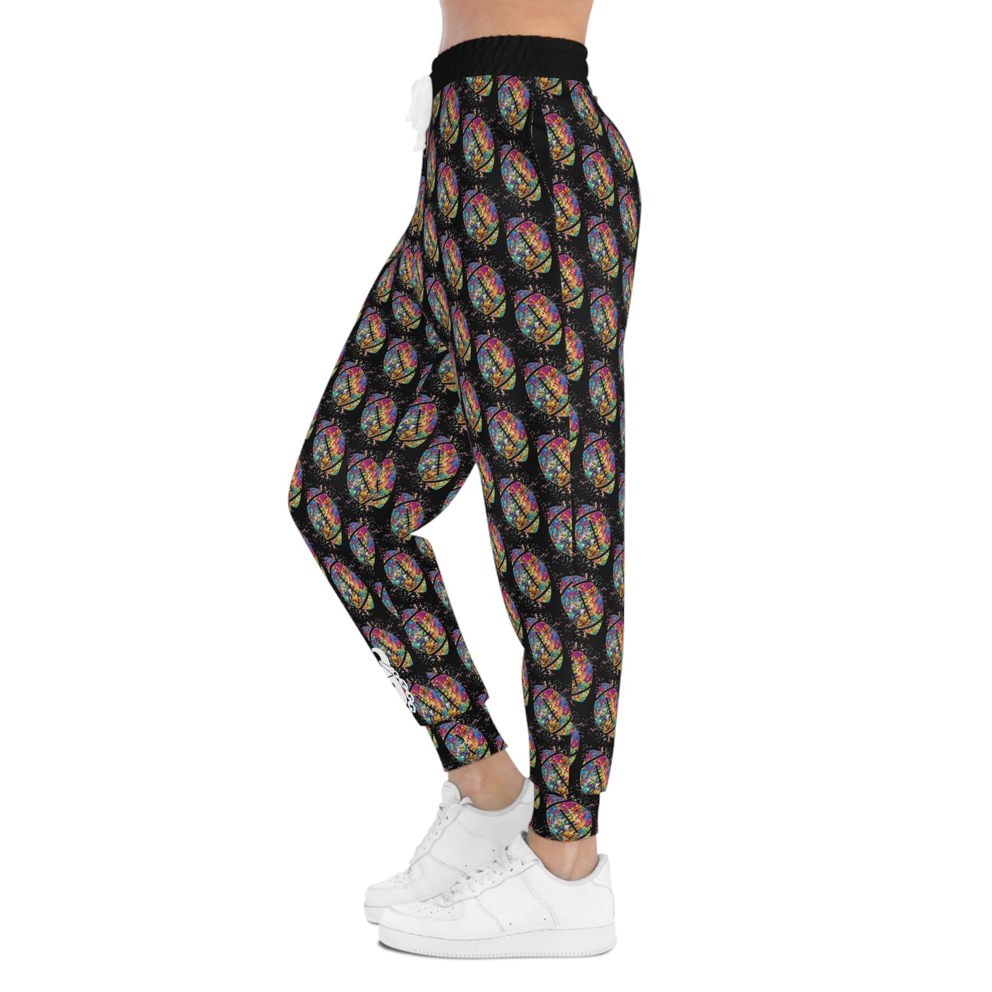 Unisex Athletic Joggers - Color Blast Football - Game Day Helmet