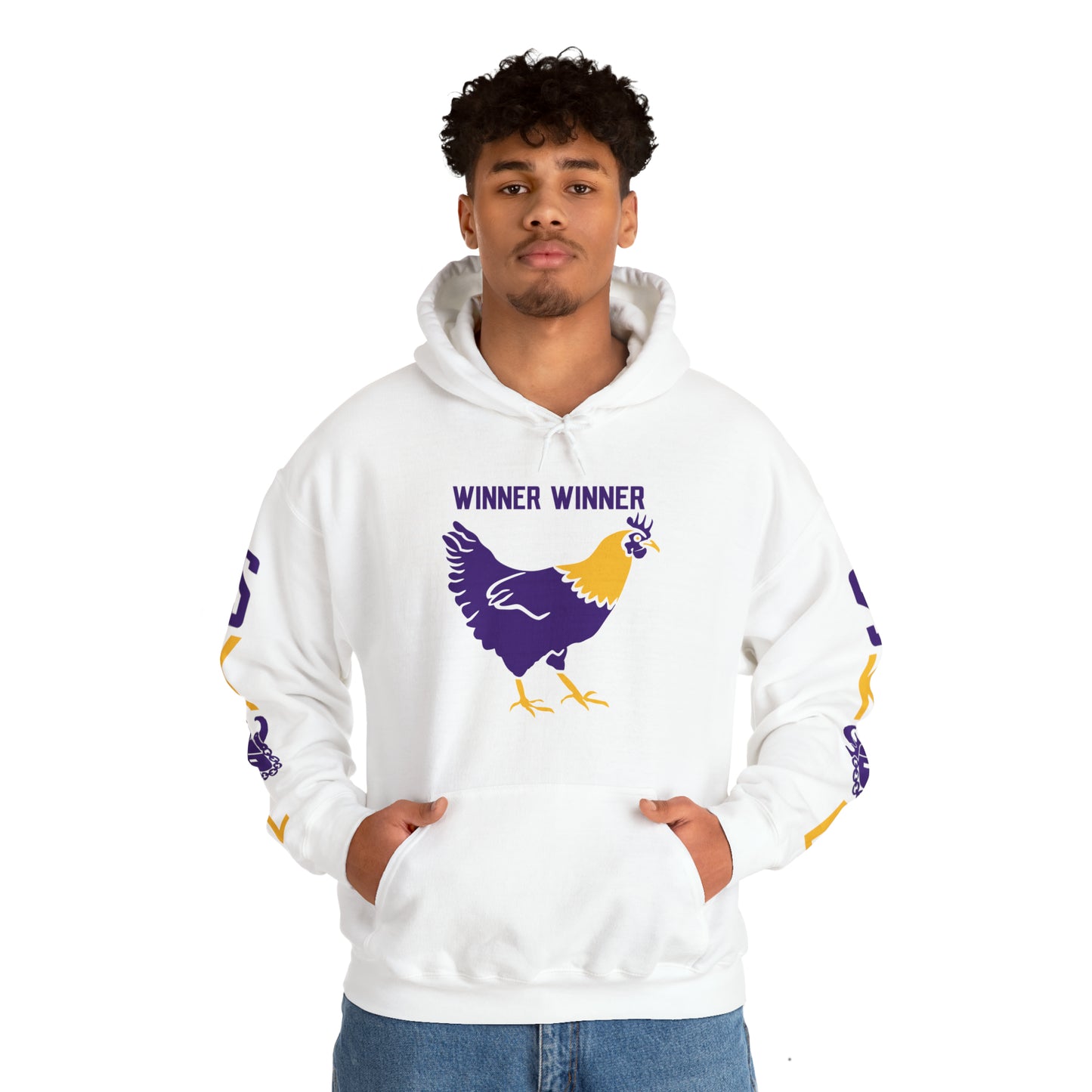 Unisex Heavy Blend™ Hooded Sweatshirt - Winner Winner Chicken Dinner + Original (Sleeves)