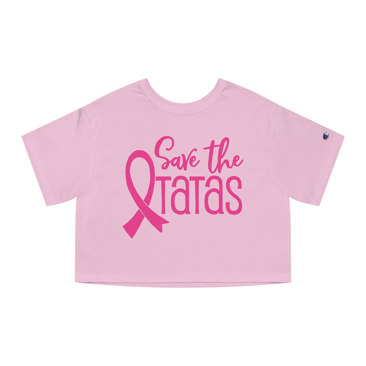 Women's Champion Heritage Cropped Top - Save the TaTas