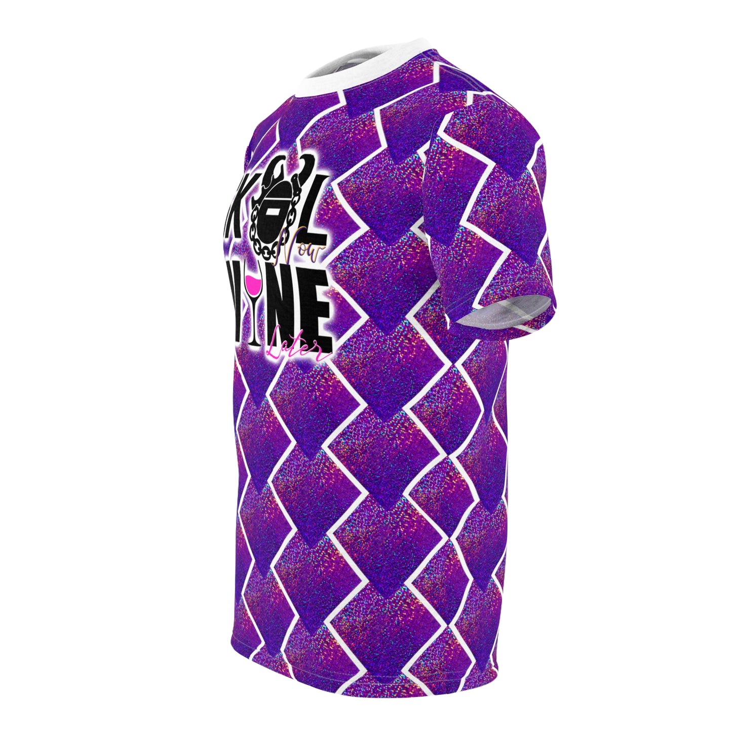 Unisex Cut & Sew Tee - Purple Sparkle - WINE later