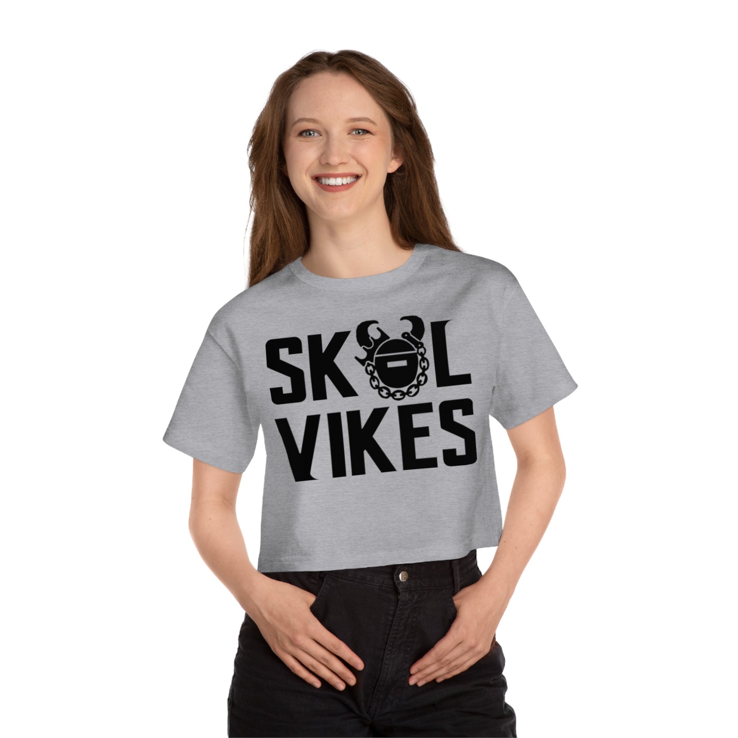 Women's Champion Heritage Cropped Top - Vikes