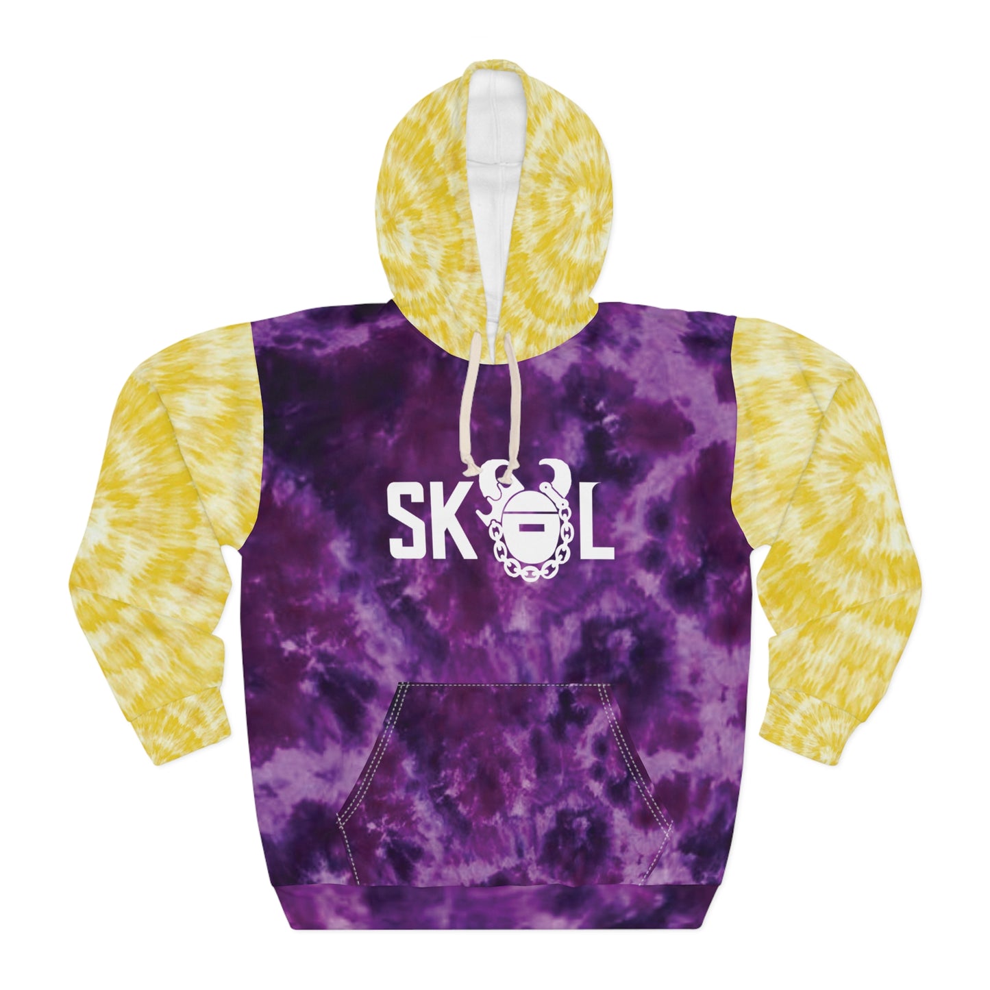 Unisex Pullover Hoodie - Purple/Gold Tie-Dye - The Original