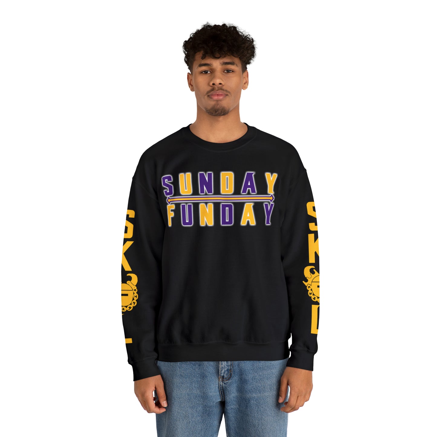 Unisex Heavy Blend™ Crewneck - Sunday FUNday + The Original (Sleeves)