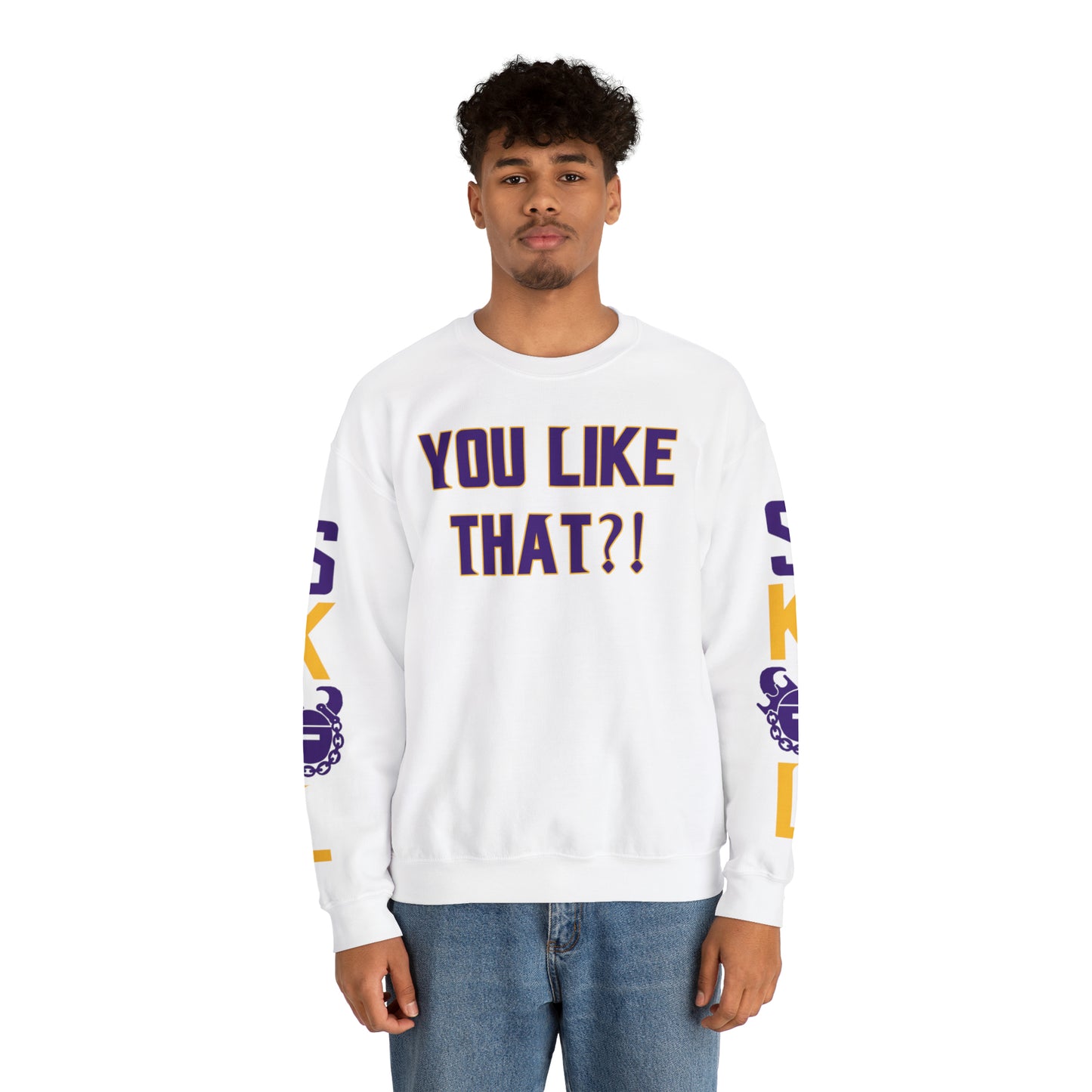 Unisex Heavy Blend™ Crewneck - YOU LIKE THAT?! + The Original (Sleeves)