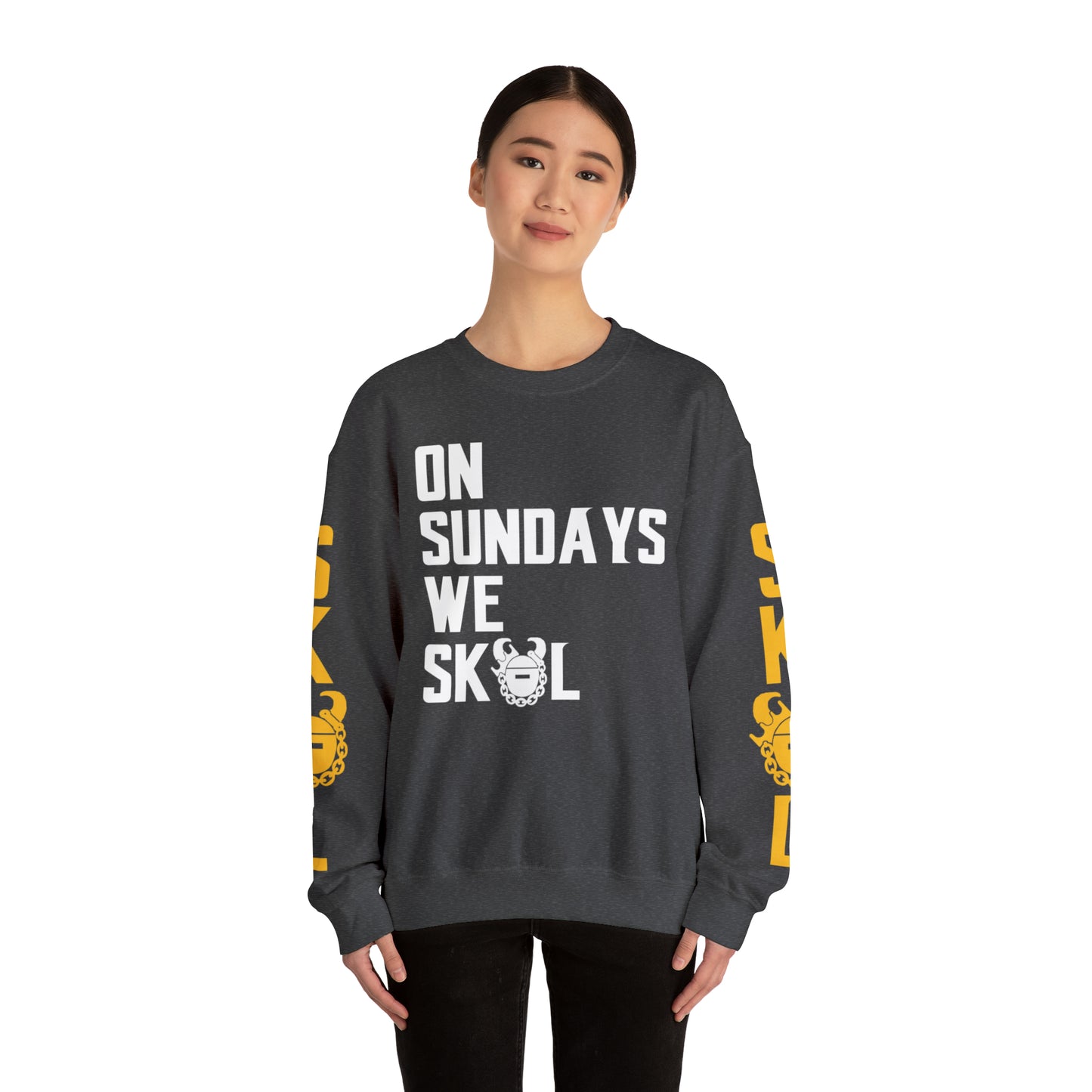 Unisex Heavy Blend™ Crewneck - On Sundays + The Original (Sleeves)