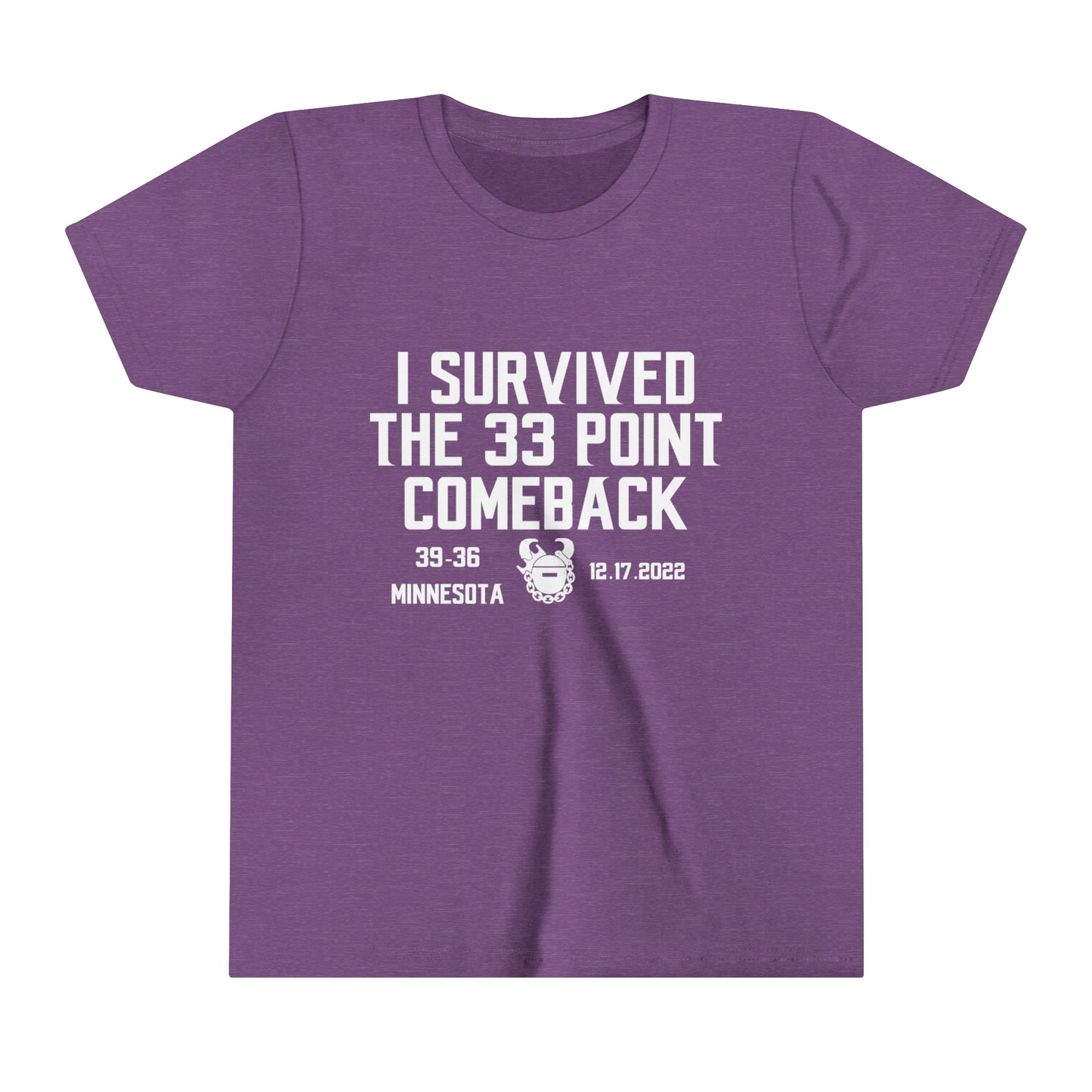 Youth T-Shirt - Survived the 33 Point Comeback
