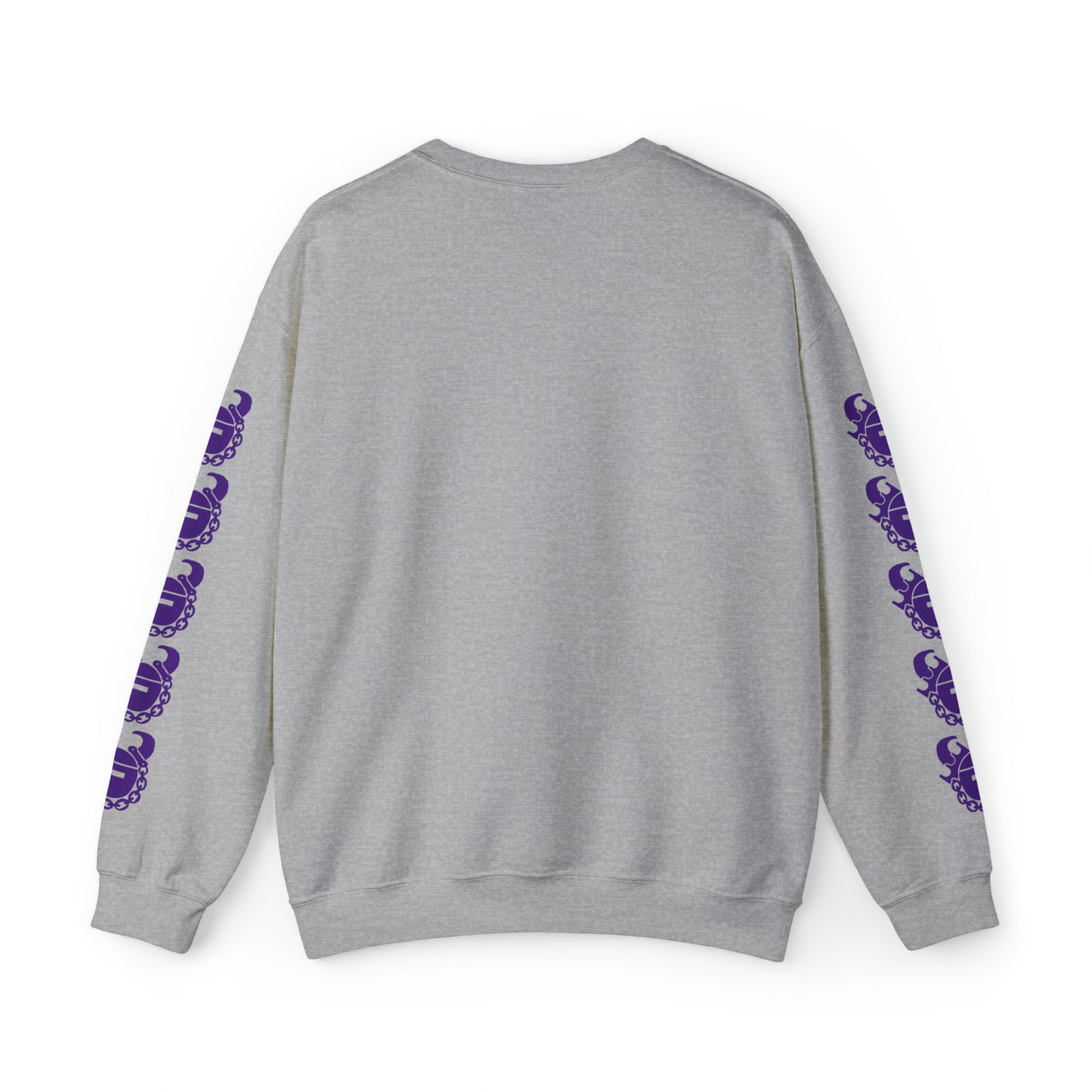 Unisex Heavy Blend™ Crewneck - Vikes Football + Game Day Helmet (Sleeves)
