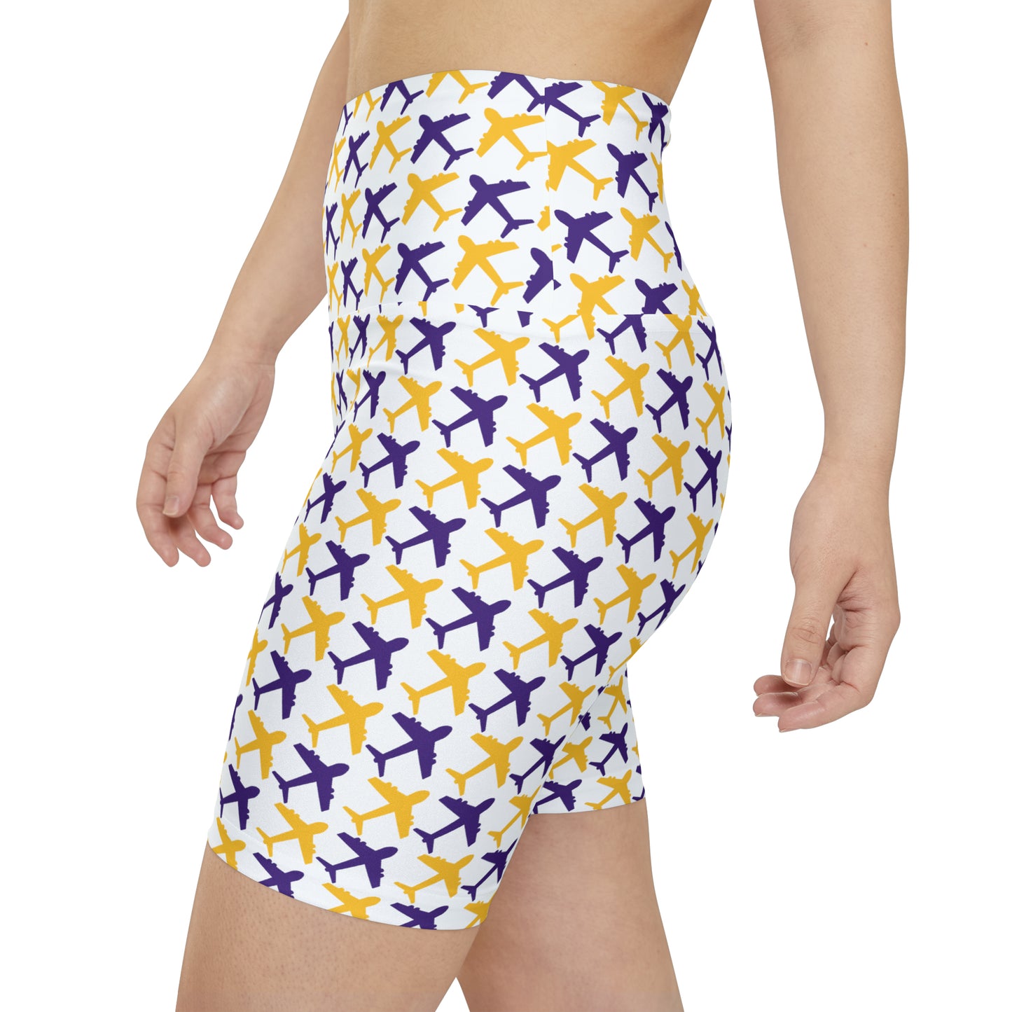Women's Workout Shorts - Jet Planes