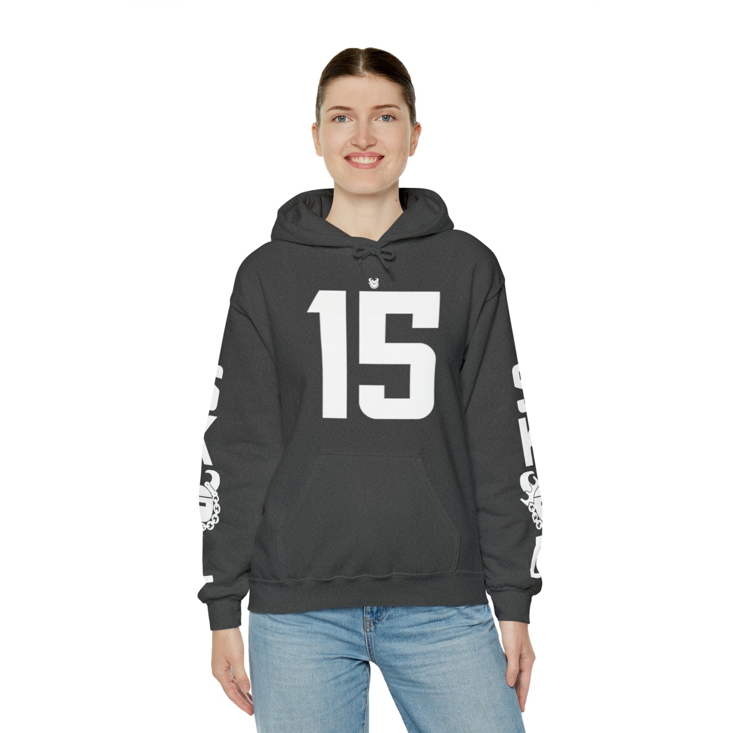 Unisex Heavy Blend™ Hooded Sweatshirt - Jersey #15 + Original (Sleeves)