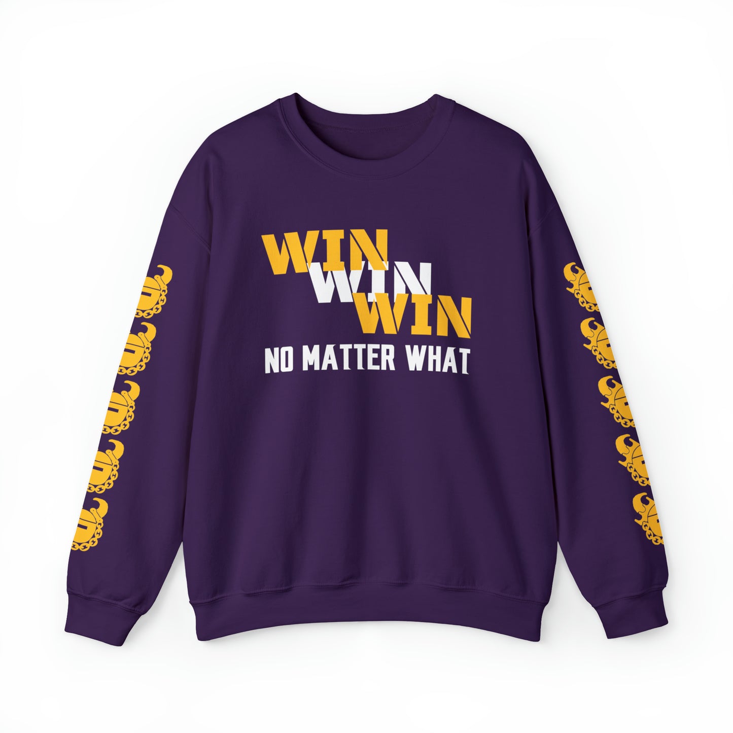 Unisex Heavy Blend™ Crewneck - No Matter What + Game Day Helmet (Sleeves)