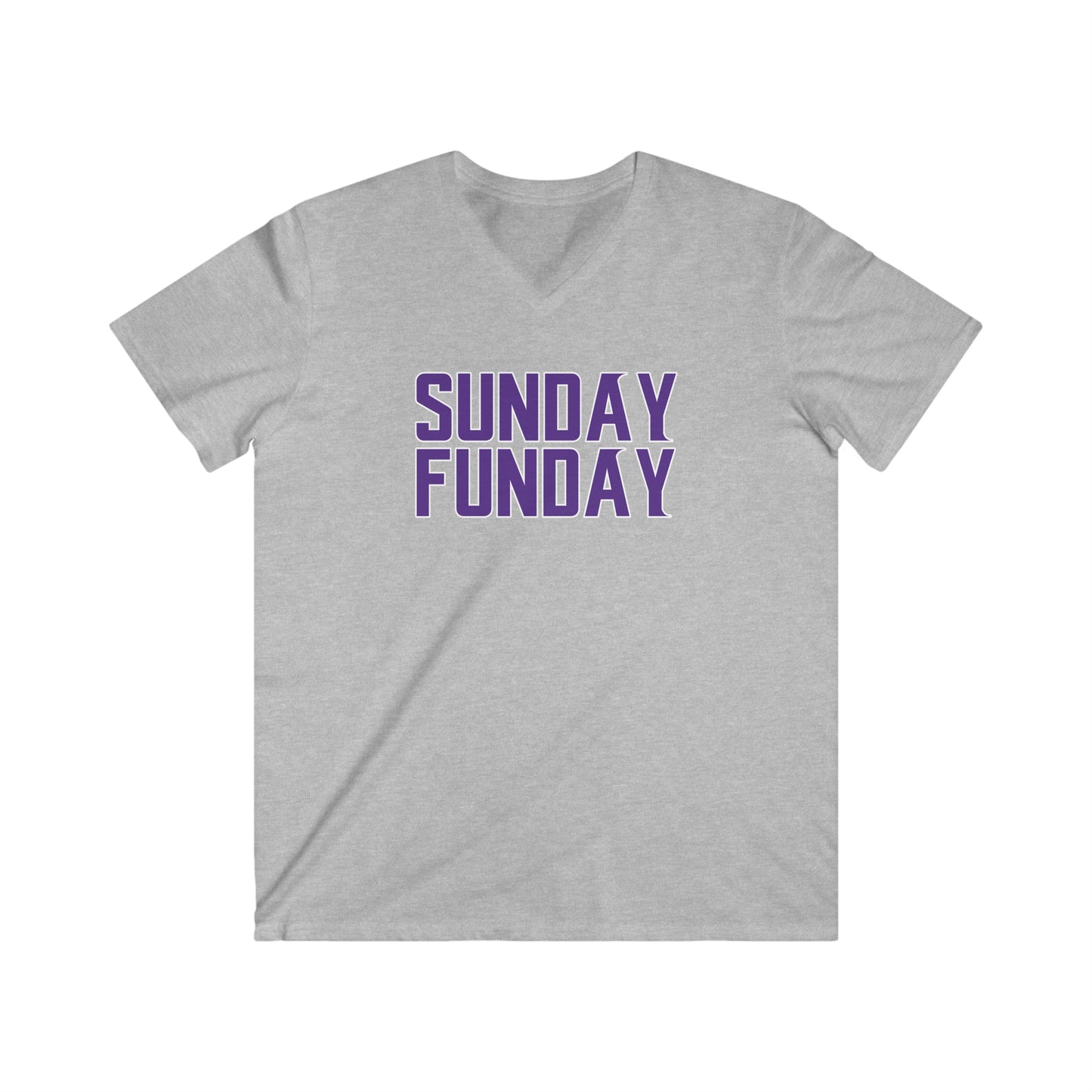 Men's Fitted V-Neck Short Sleeve - SUNDAY FUNDAY