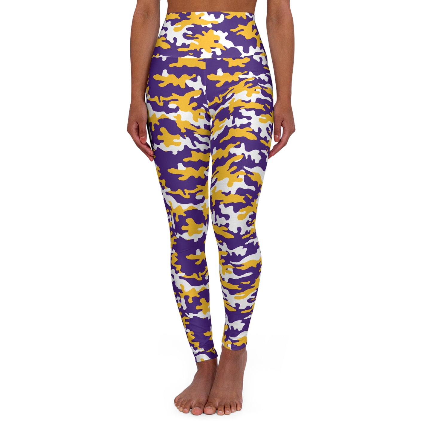 High Waisted Yoga Leggings - Camo