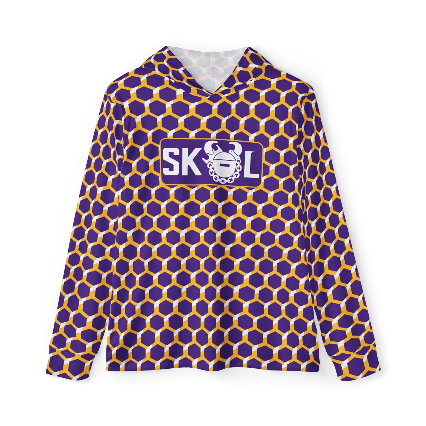 Men's Sports Warmup Hoodie - Purple/Gold Hex