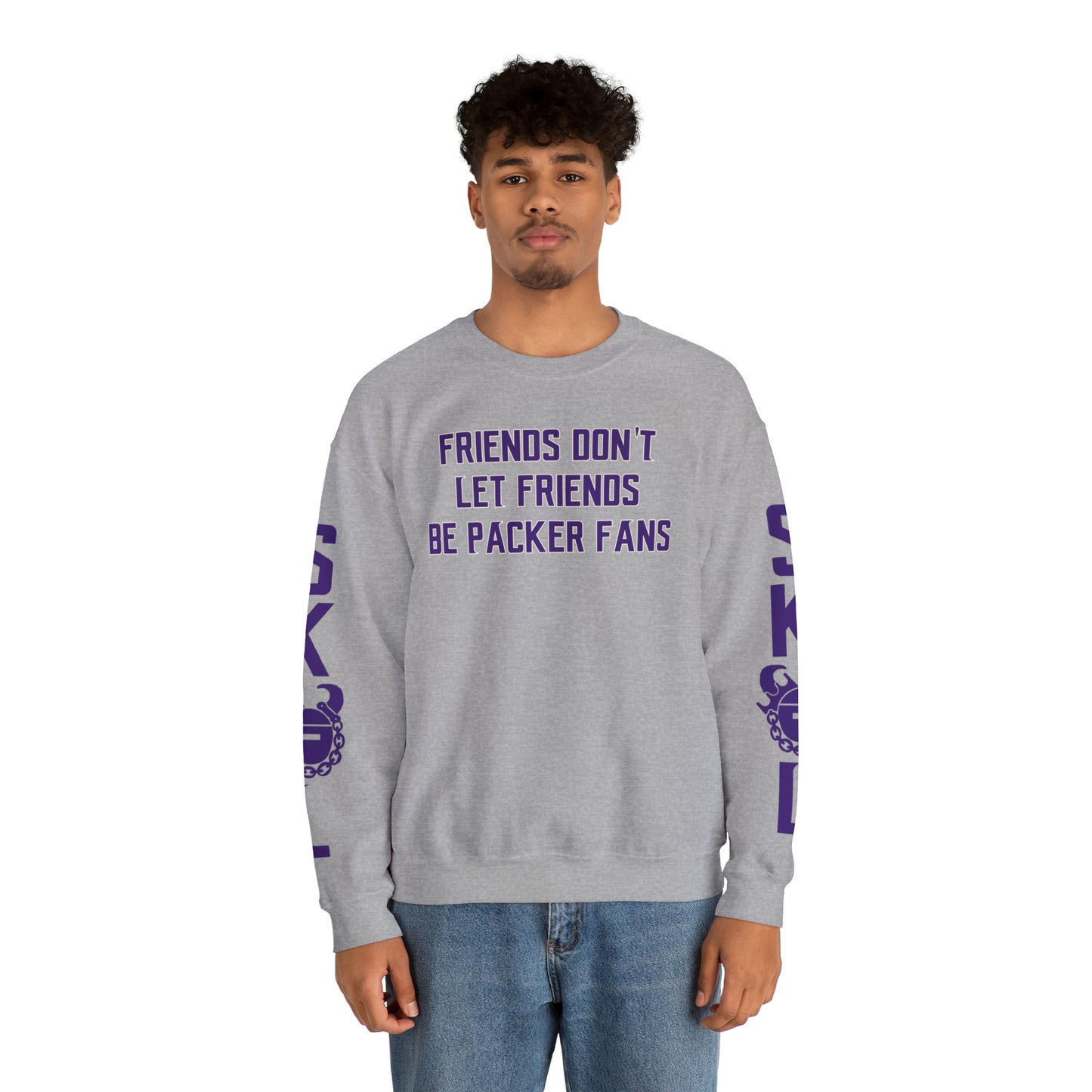 Unisex Heavy Blend™ Crewneck - Friends Don't Let Friends + The Original (Sleeves)
