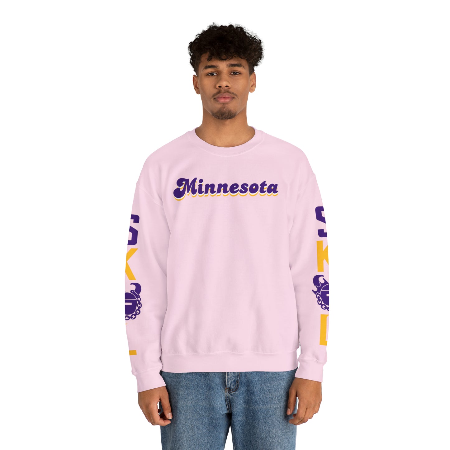 Unisex Heavy Blend™ Crewneck - Minnesota (Retro) + The Original (Sleeves)