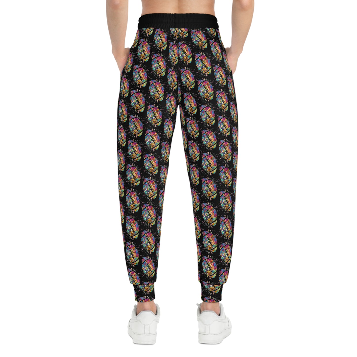 Unisex Athletic Joggers - Color Blast Football - Game Day Helmet