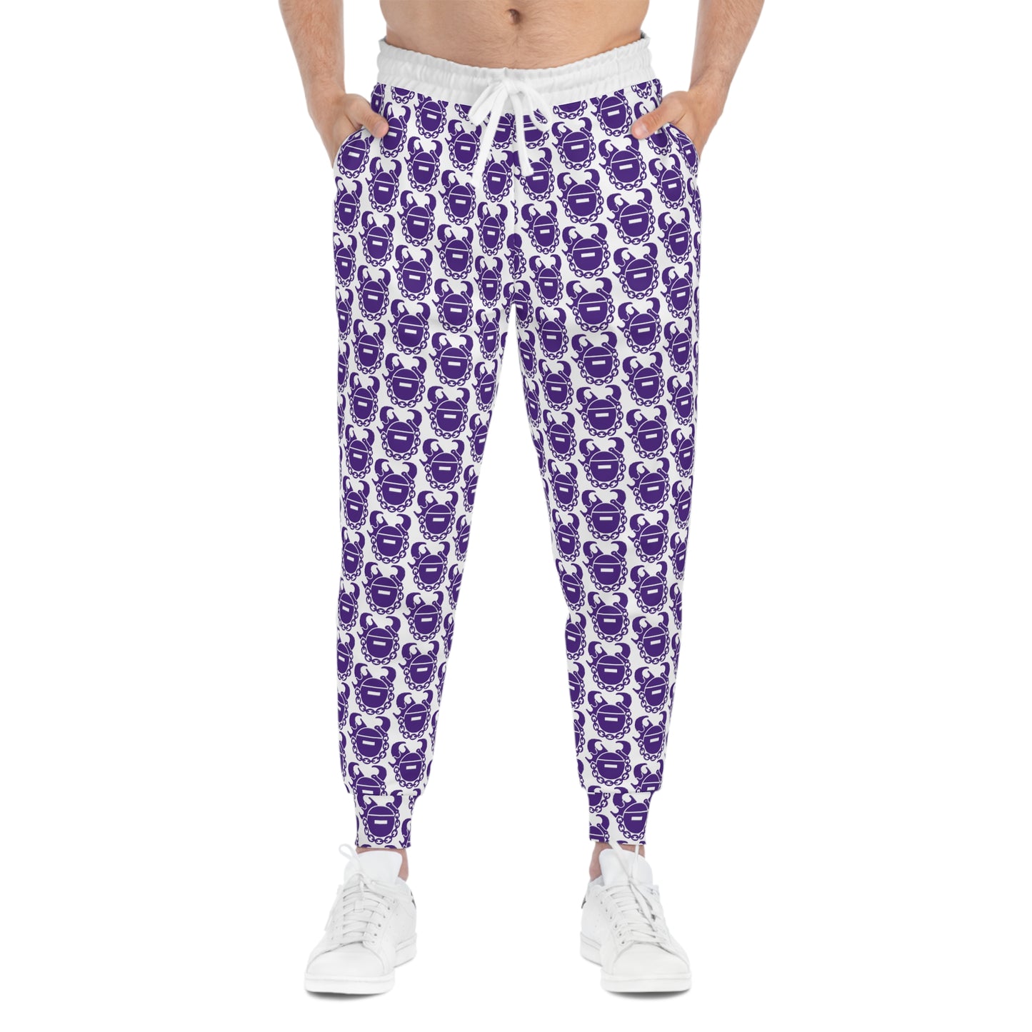 Unisex Athletic Joggers - Purple/White - Helmet