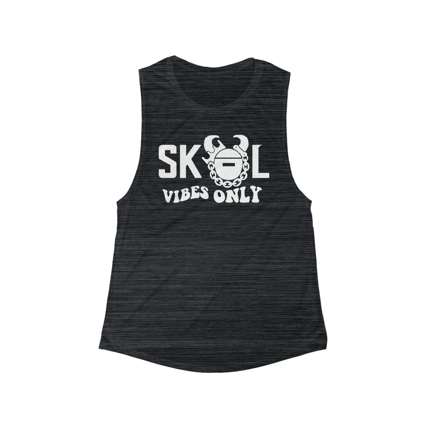Women's Flowy Scoop Muscle Tank - Good Vibes Only