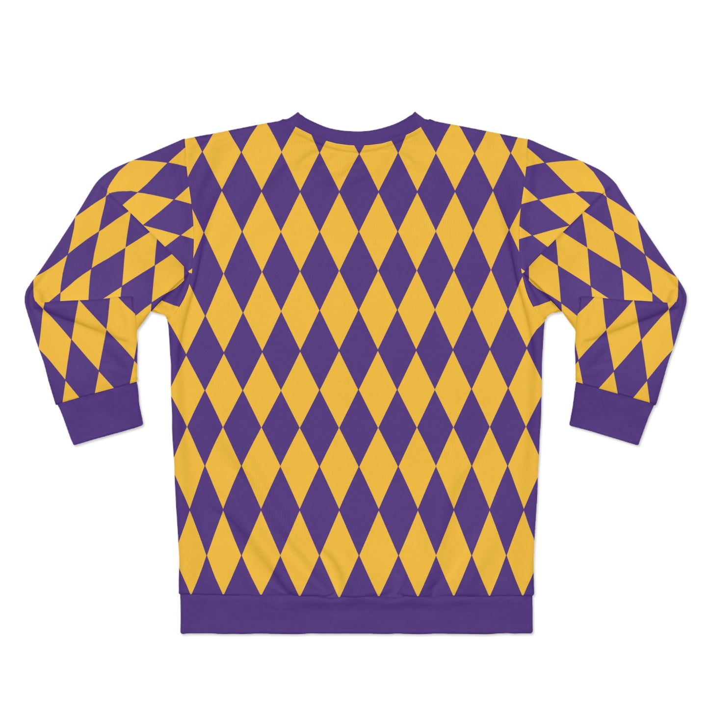 Unisex Crewneck - Purple/Gold Diamonds - Game Day Helmet