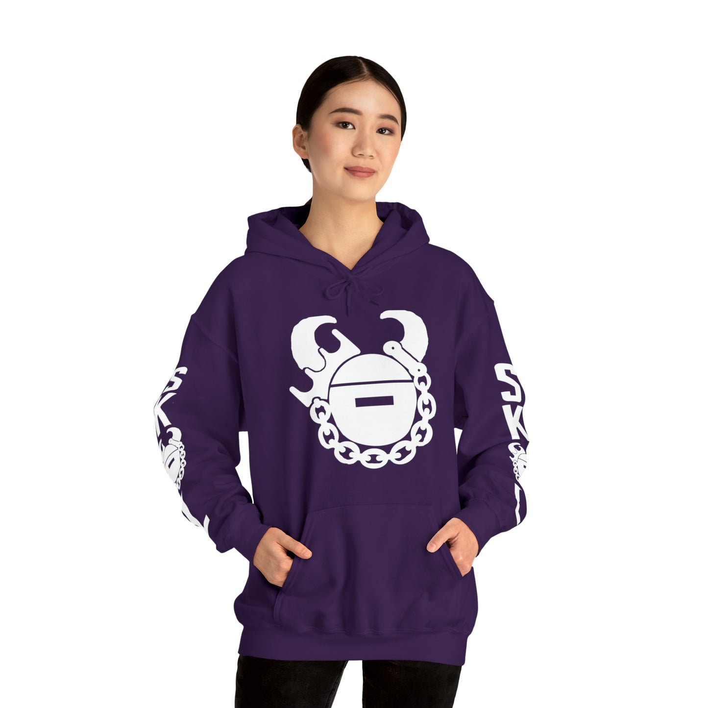 Unisex Heavy Blend™ Hooded Sweatshirt - Game Day Helmet + Original (Sleeves)