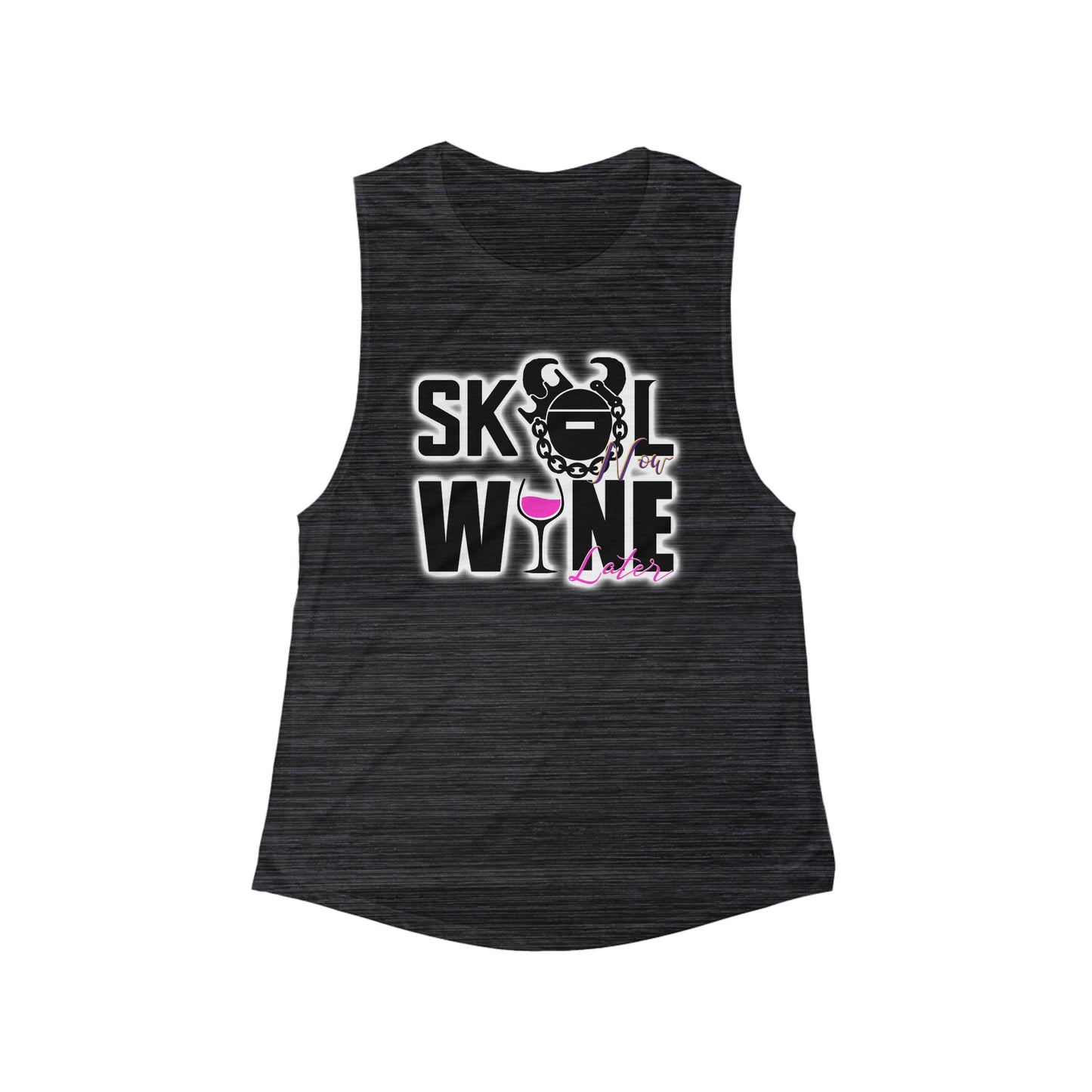 Women's Flowy Scoop Muscle Tank - WINE later