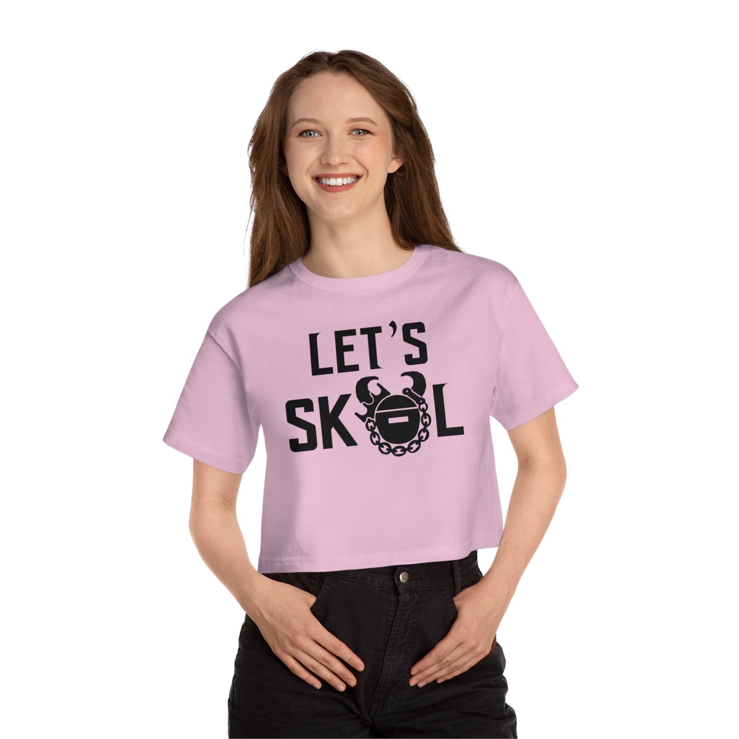Women's Champion Heritage Cropped Top - Let's go!