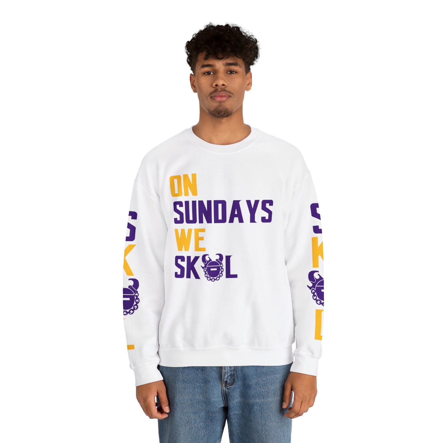 Unisex Heavy Blend™ Crewneck - On Sundays + The Original (Sleeves)