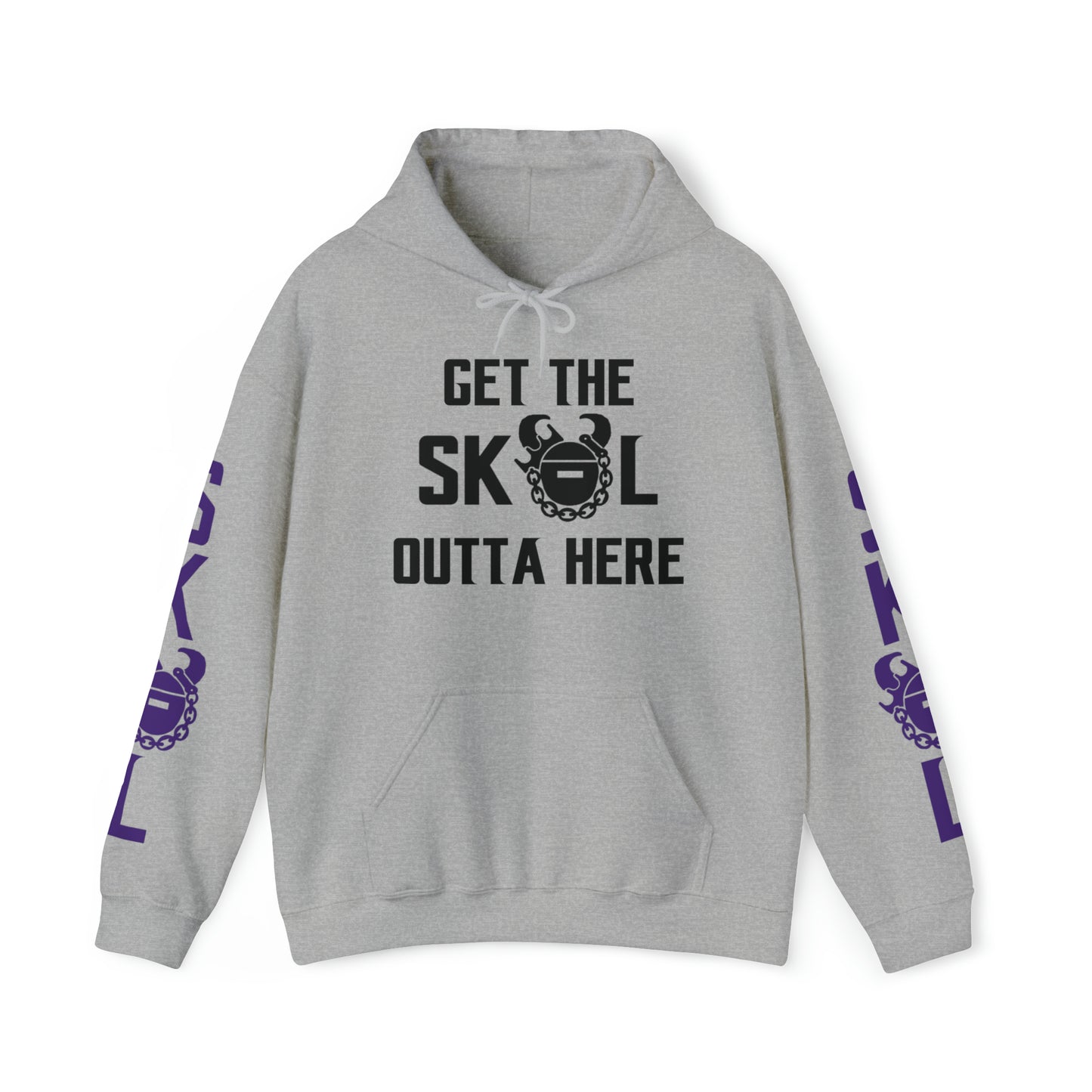 Unisex Heavy Blend™ Hooded Sweatshirt - Get OUTTA Here + Original (Sleeves)