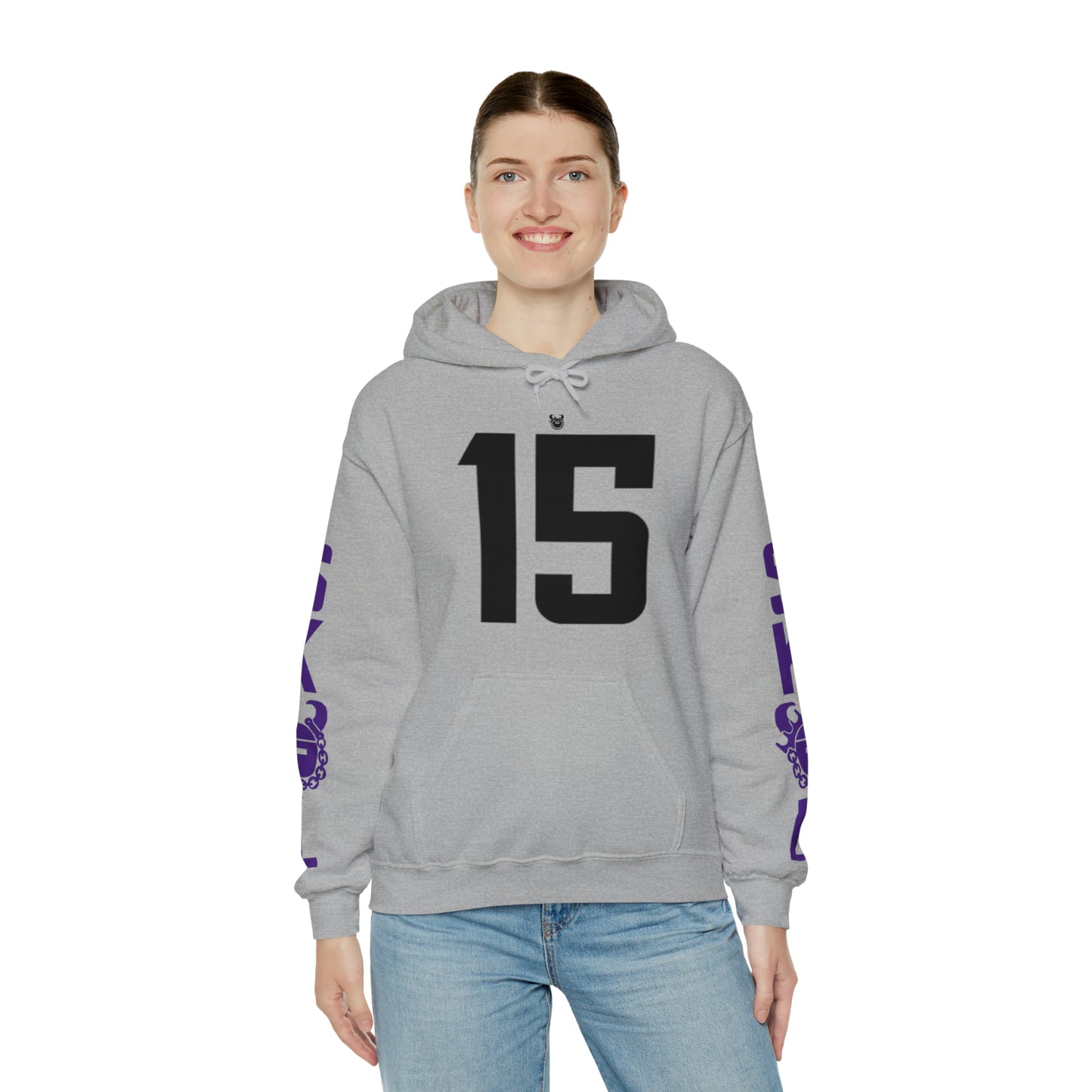 Unisex Heavy Blend™ Hooded Sweatshirt - Jersey #15 + Original (Sleeves)