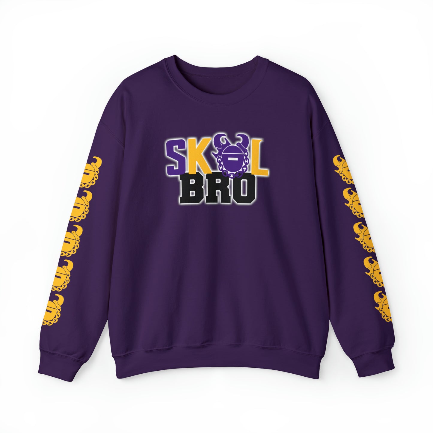 Unisex Heavy Blend™ Crewneck - BRO! + Game Day Helmet (Sleeves)