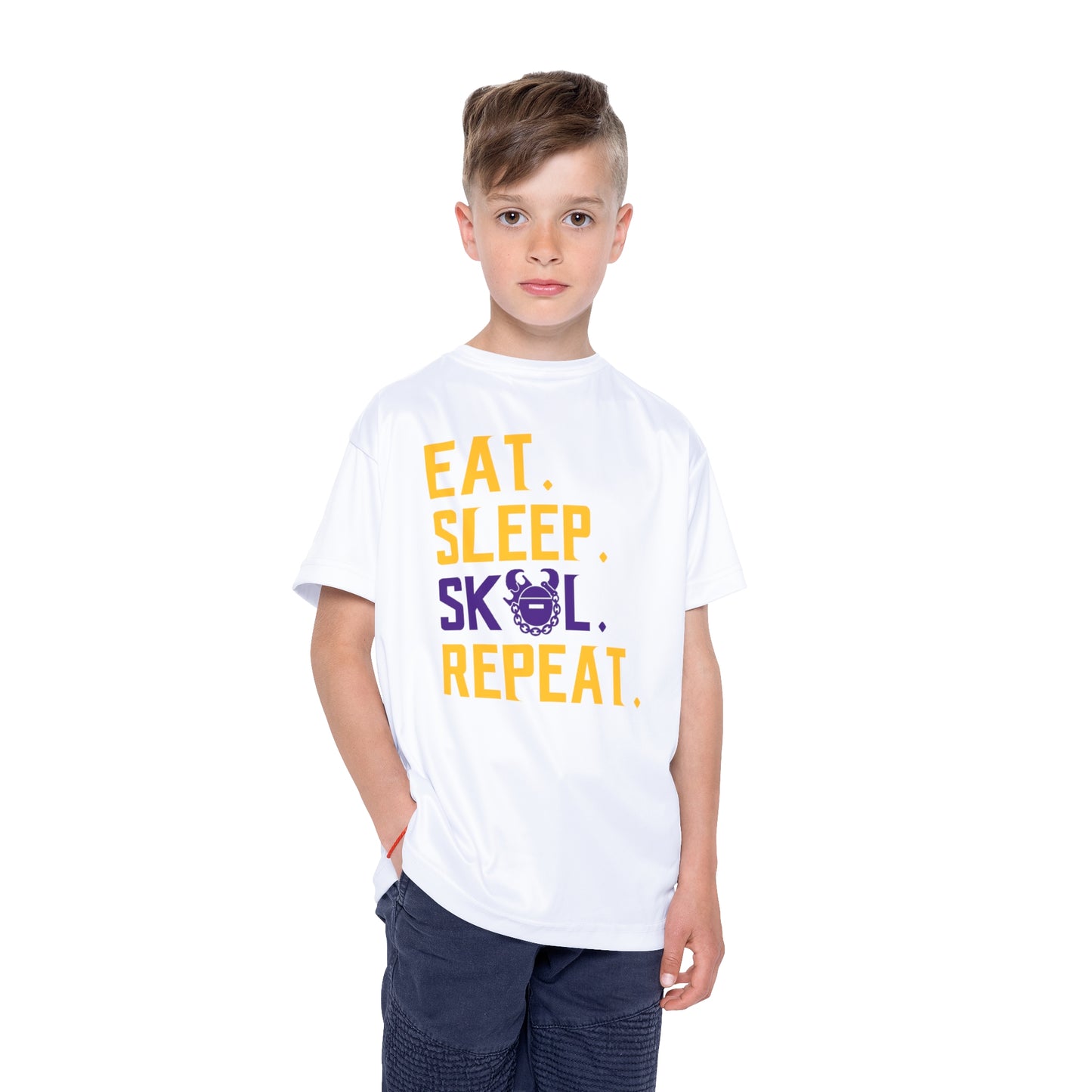 Kids Sports Jersey - Eat. Sleep. Repeat.
