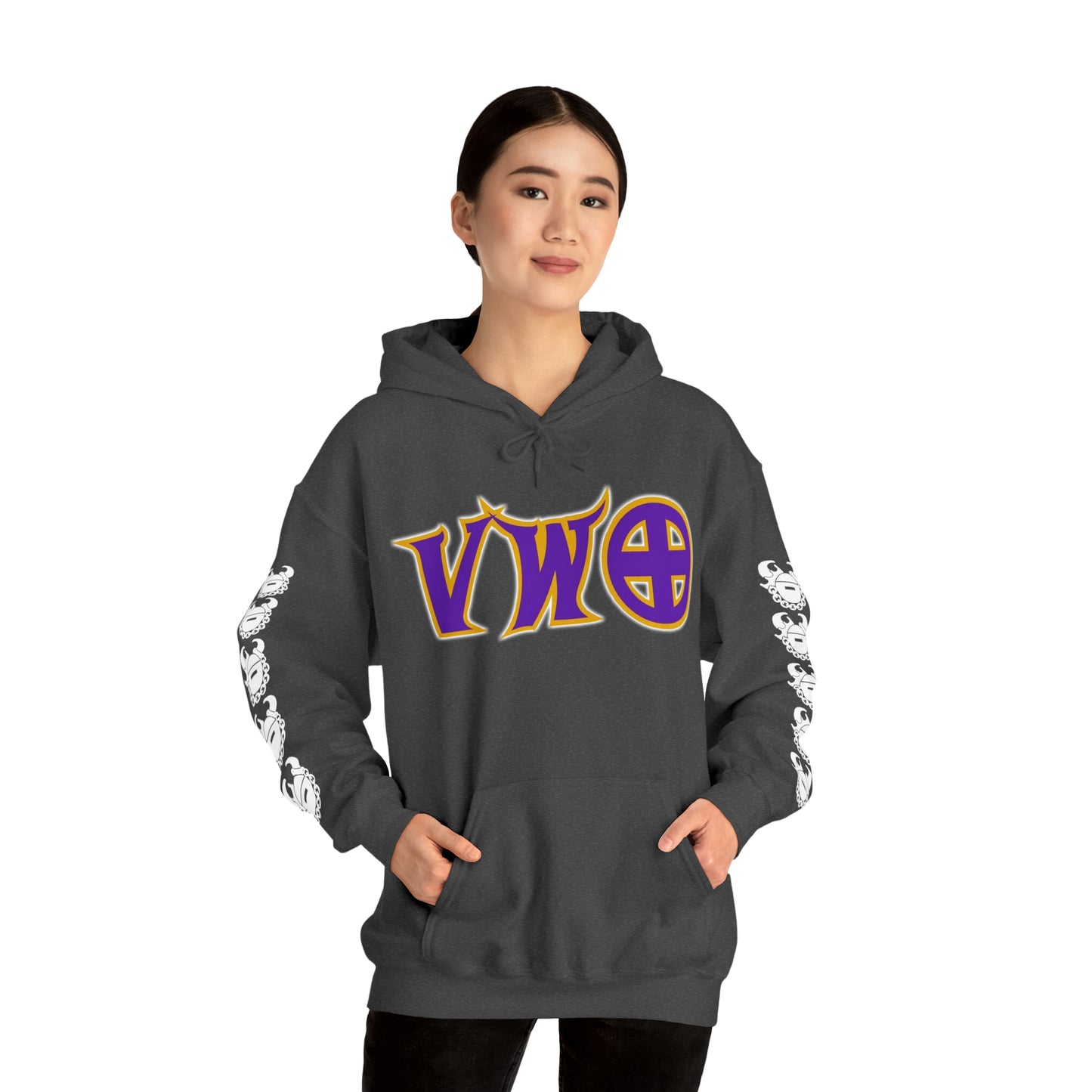 Unisex Heavy Blend™ Hooded Sweatshirt - V-W-O + Game Day Helmet (Sleeves)