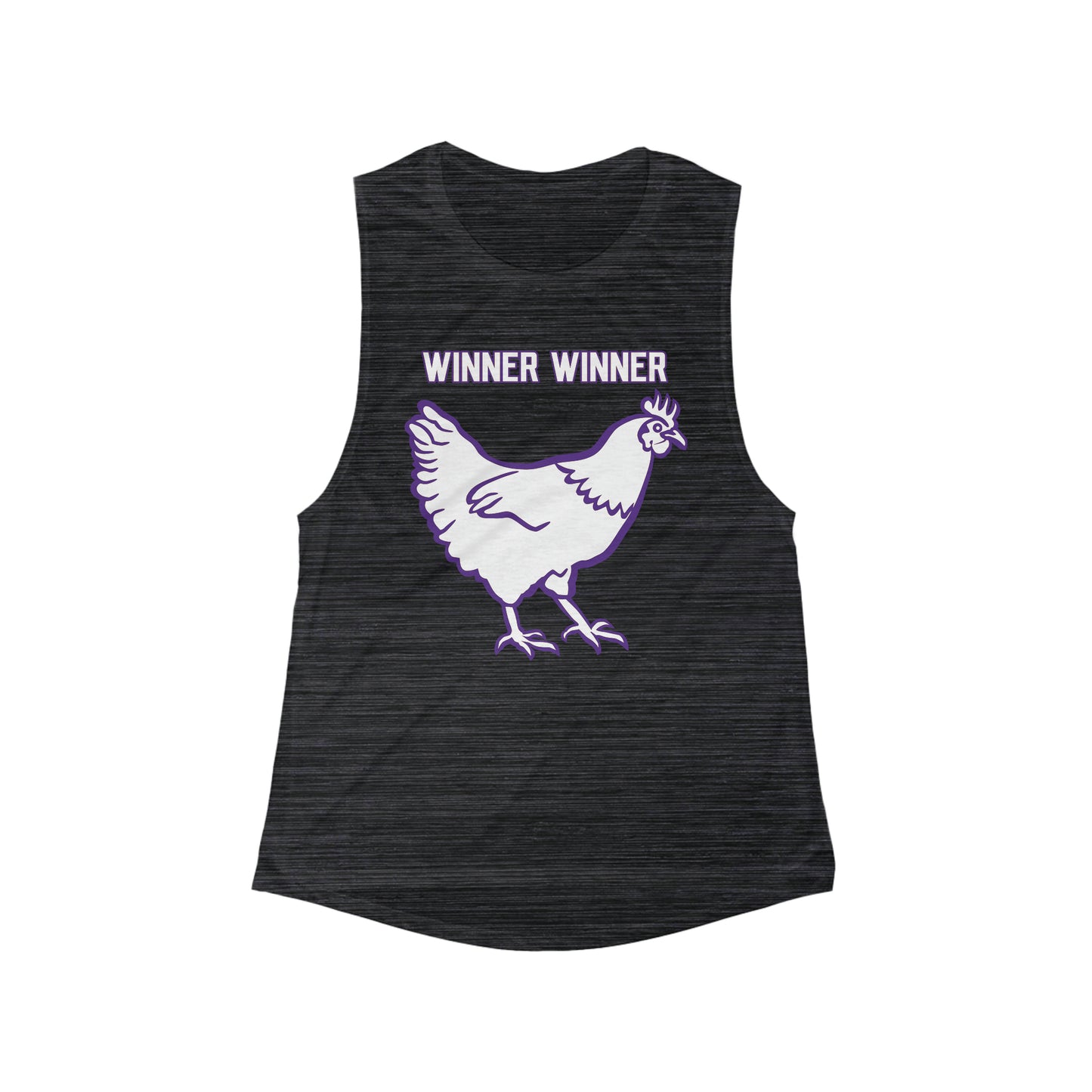 Women's Flowy Scoop Muscle Tank - Winner Winner Chicken Dinner