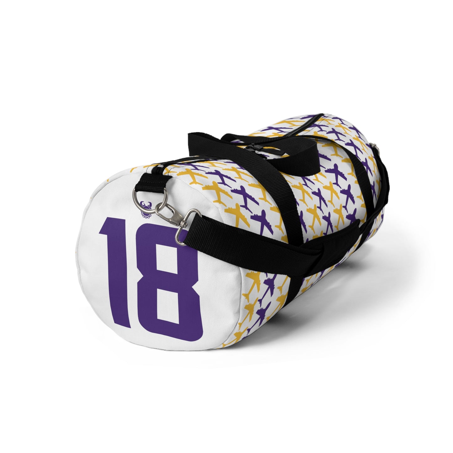 Duffel Bag - Jet Planes, White - Jersey #18