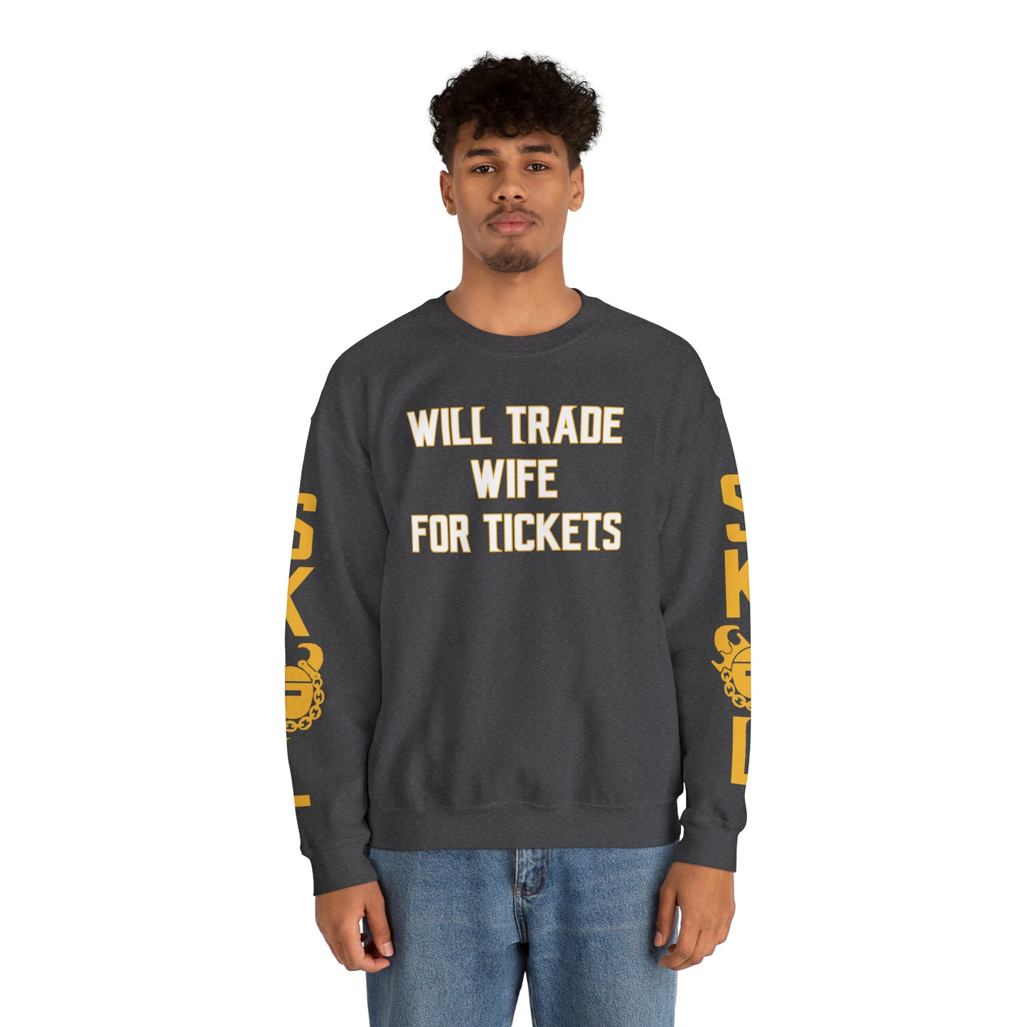 Unisex Heavy Blend™ Crewneck - Wife for Tickets + The Original (Sleeves)
