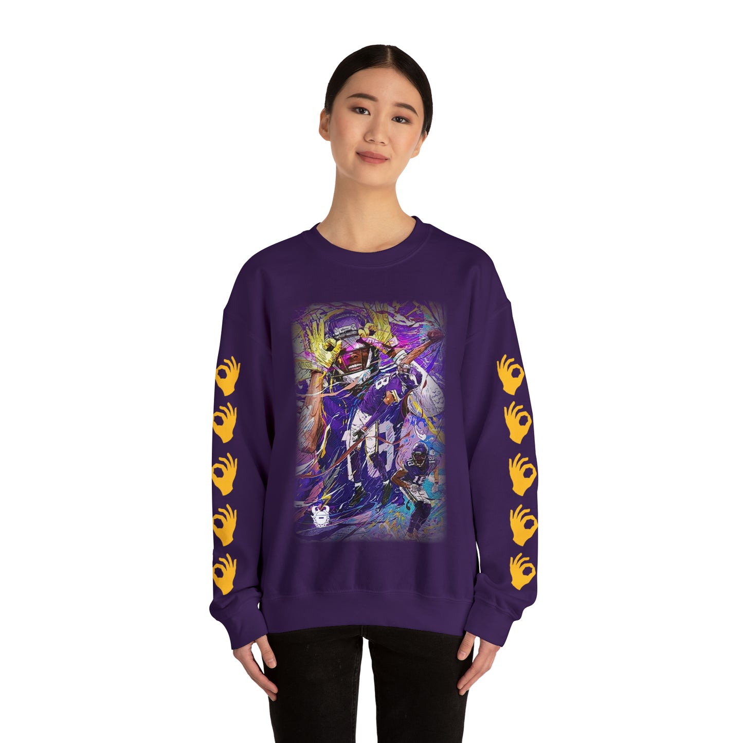 Unisex Heavy Blend™ Crewneck - Griddy Dance + Hands (Sleeves)
