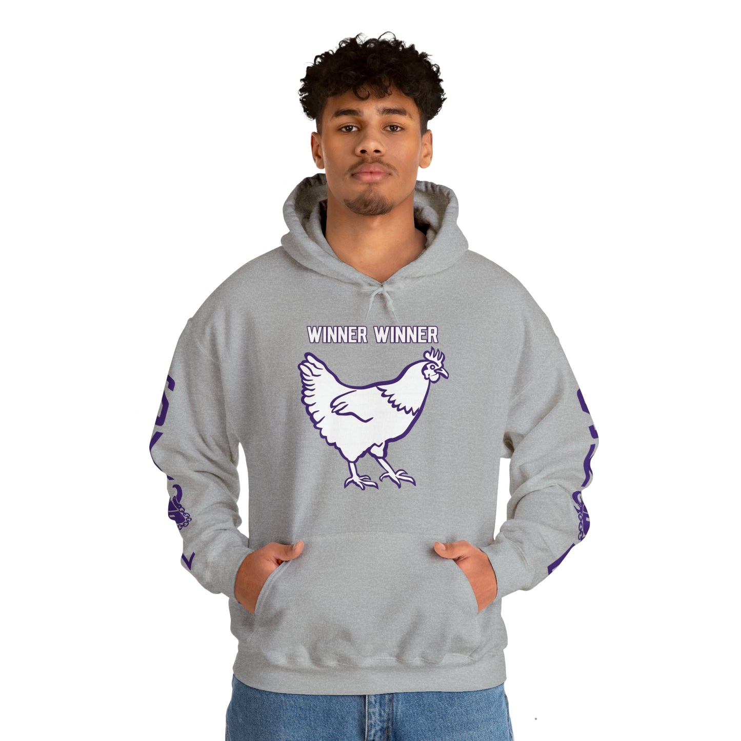 Unisex Heavy Blend™ Hooded Sweatshirt - Winner Winner Chicken Dinner + Original (Sleeves)