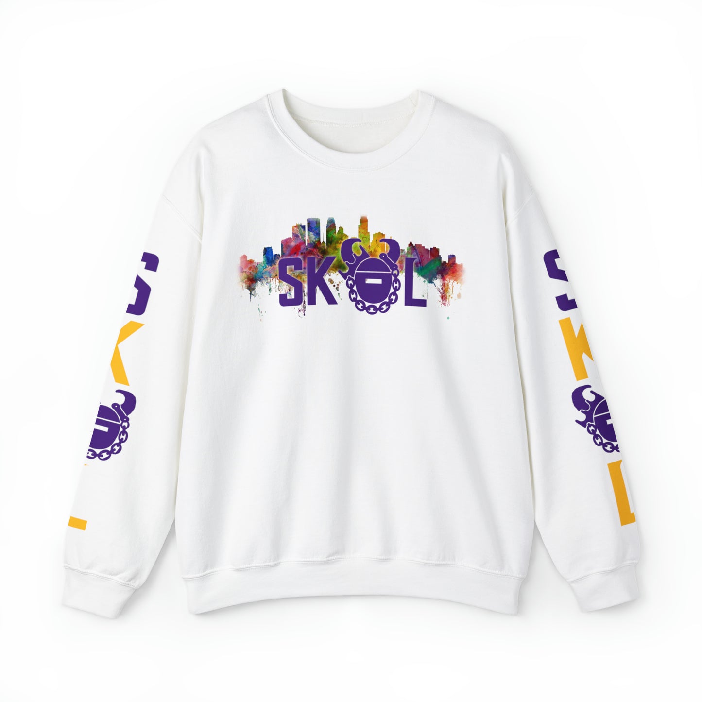 Unisex Heavy Blend™ Crewneck - Skyline + The Original (Sleeves)