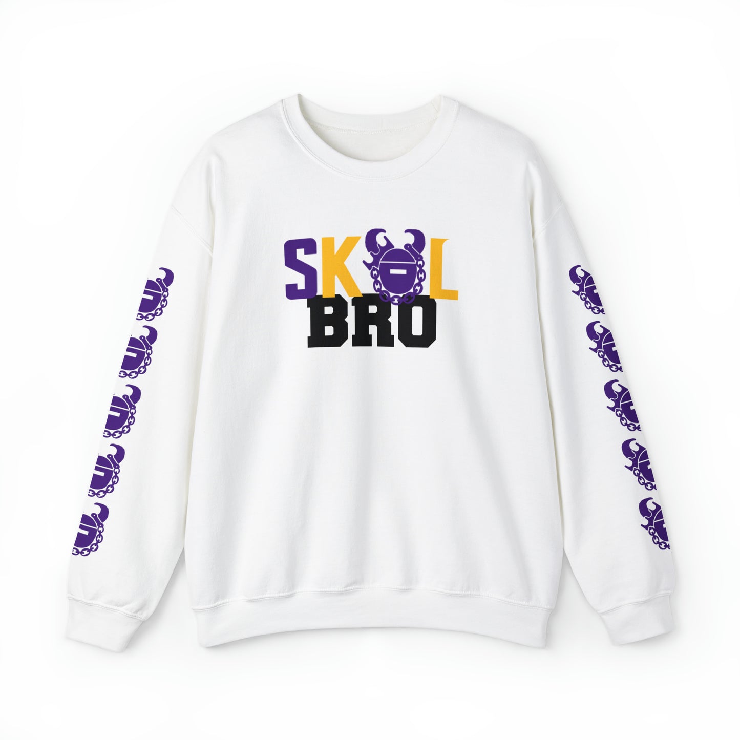 Unisex Heavy Blend™ Crewneck - BRO! + Game Day Helmet (Sleeves)