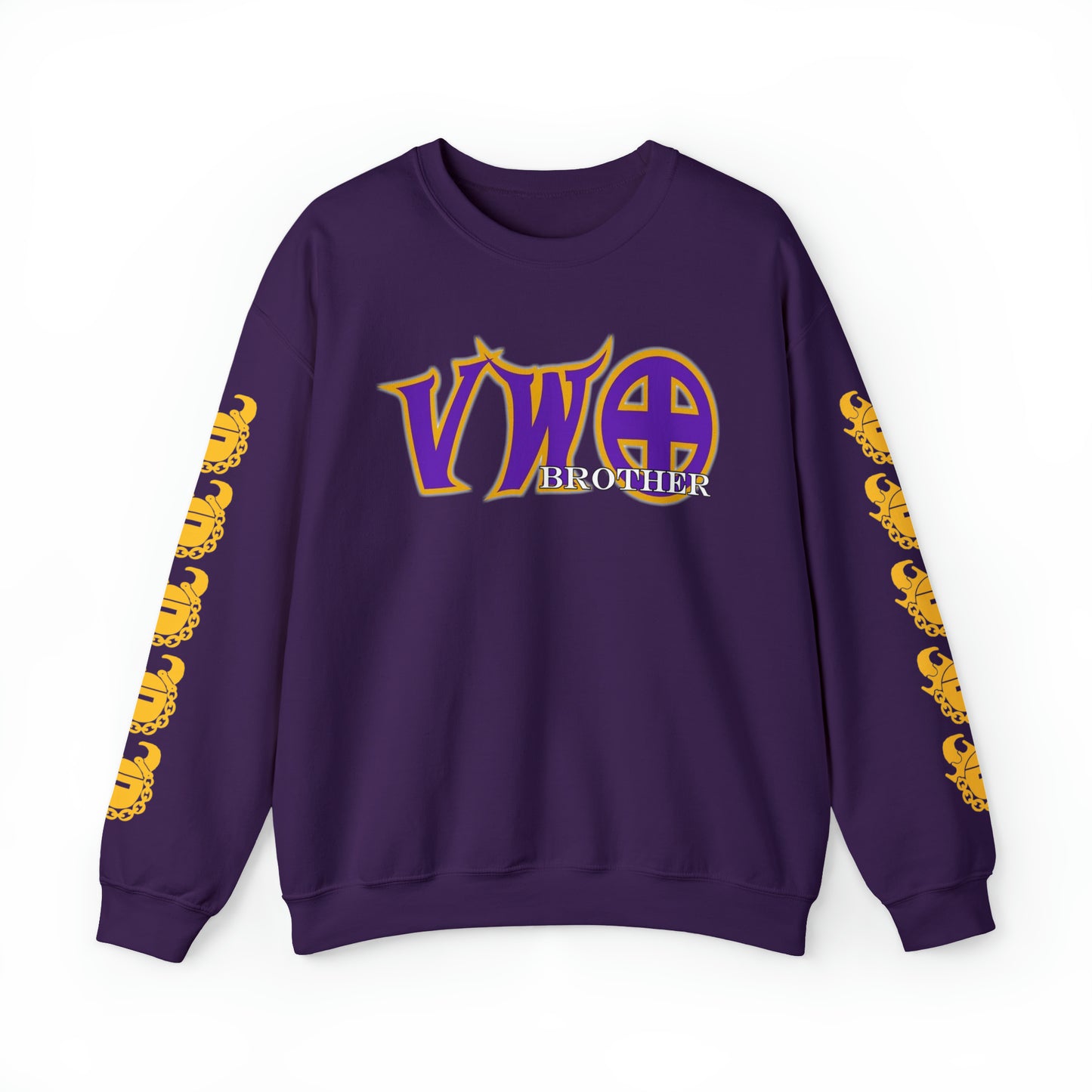 Unisex Heavy Blend™ Crewneck - VWO Brother + Game Day Helmet (Sleeves)