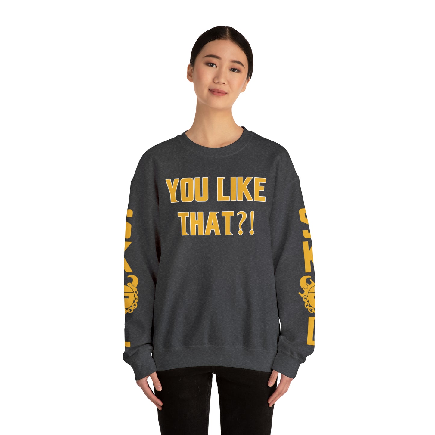 Unisex Heavy Blend™ Crewneck - YOU LIKE THAT?! + The Original (Sleeves)