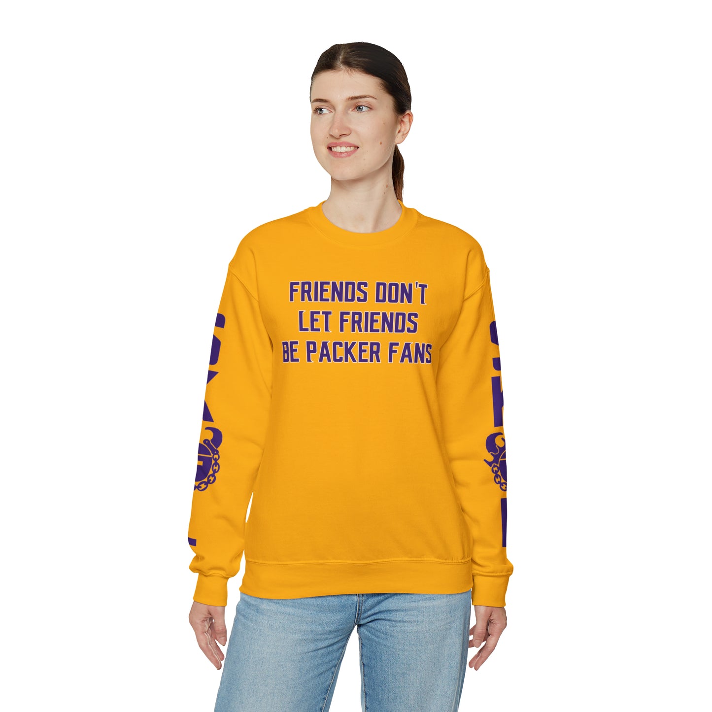 Unisex Heavy Blend™ Crewneck - Friends Don't Let Friends + The Original (Sleeves)