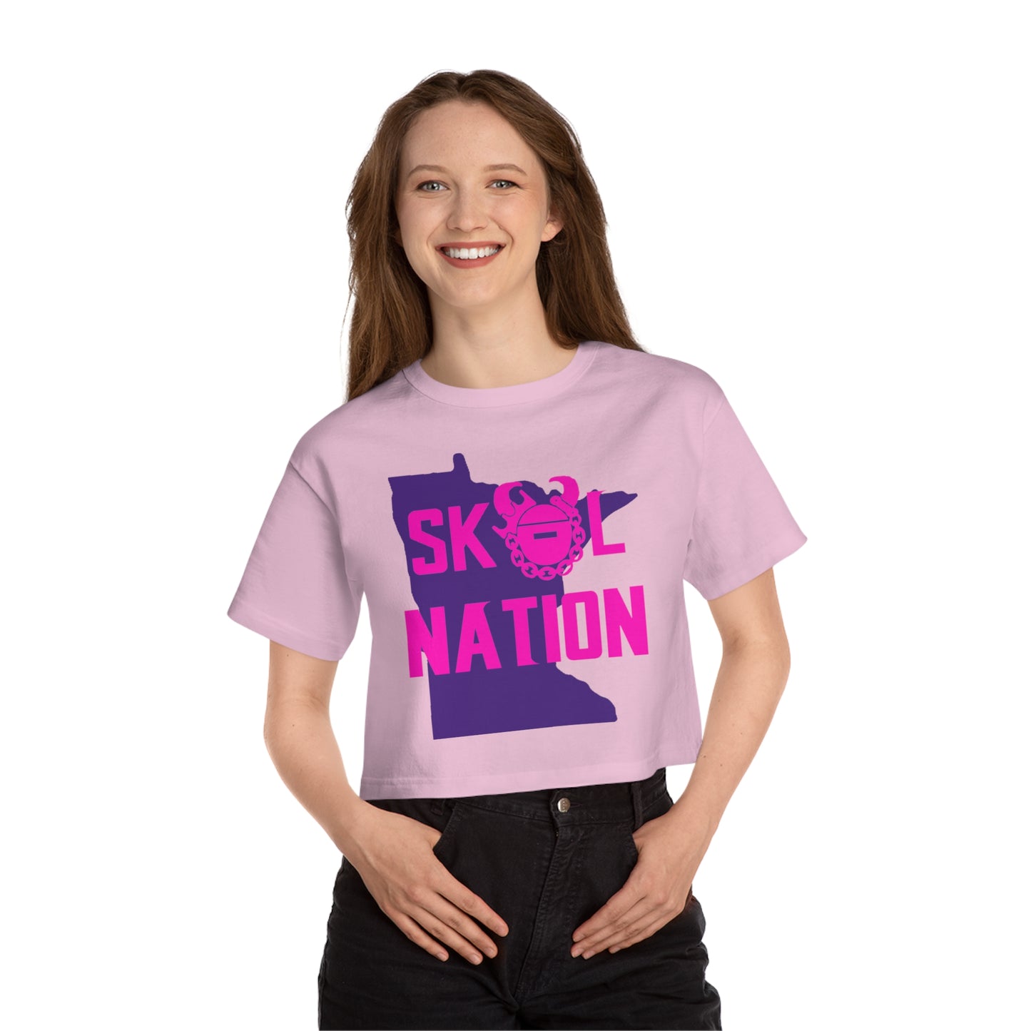 Women's Champion Heritage Cropped Top - MN Nation