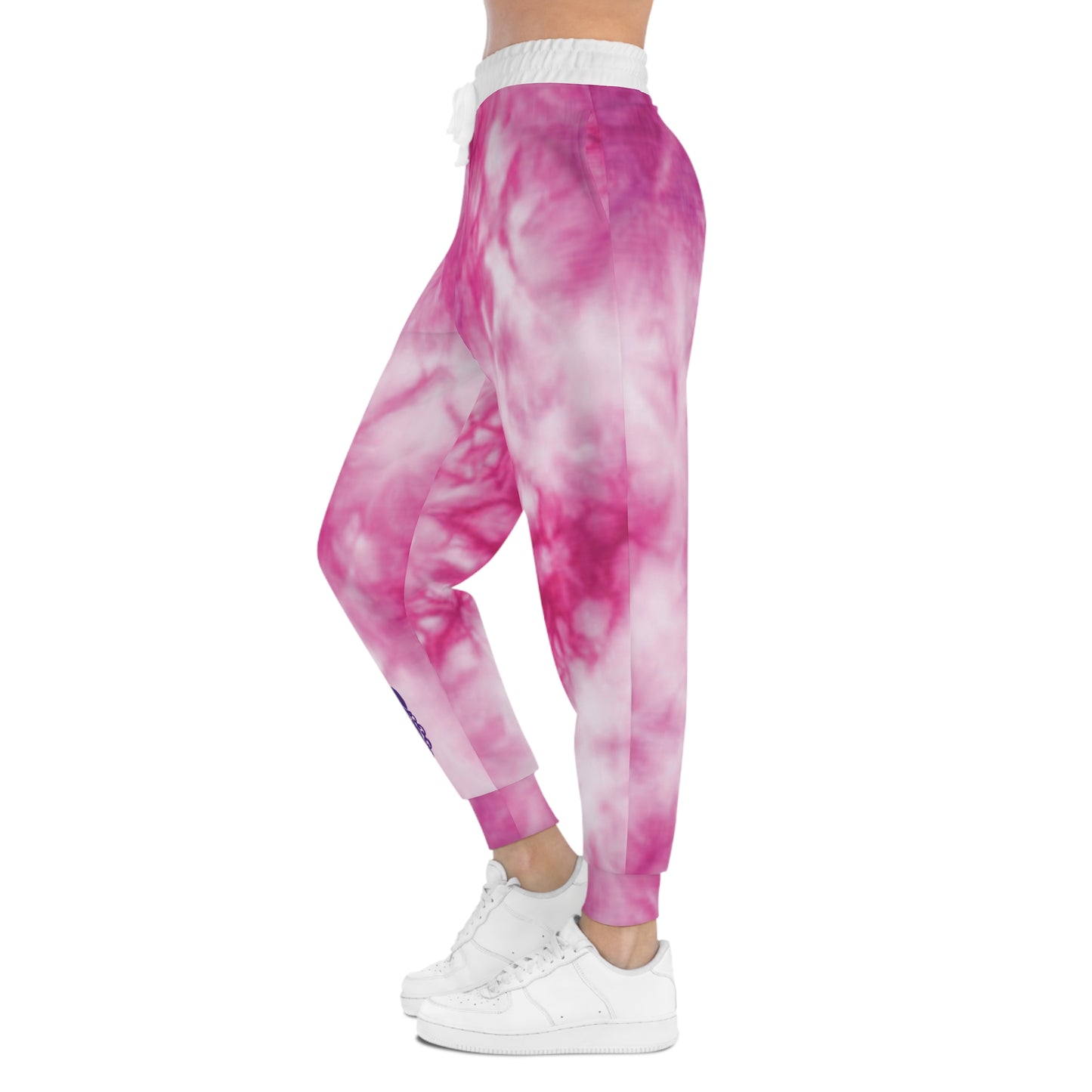 Unisex Athletic Joggers - Pink Tie-Dye