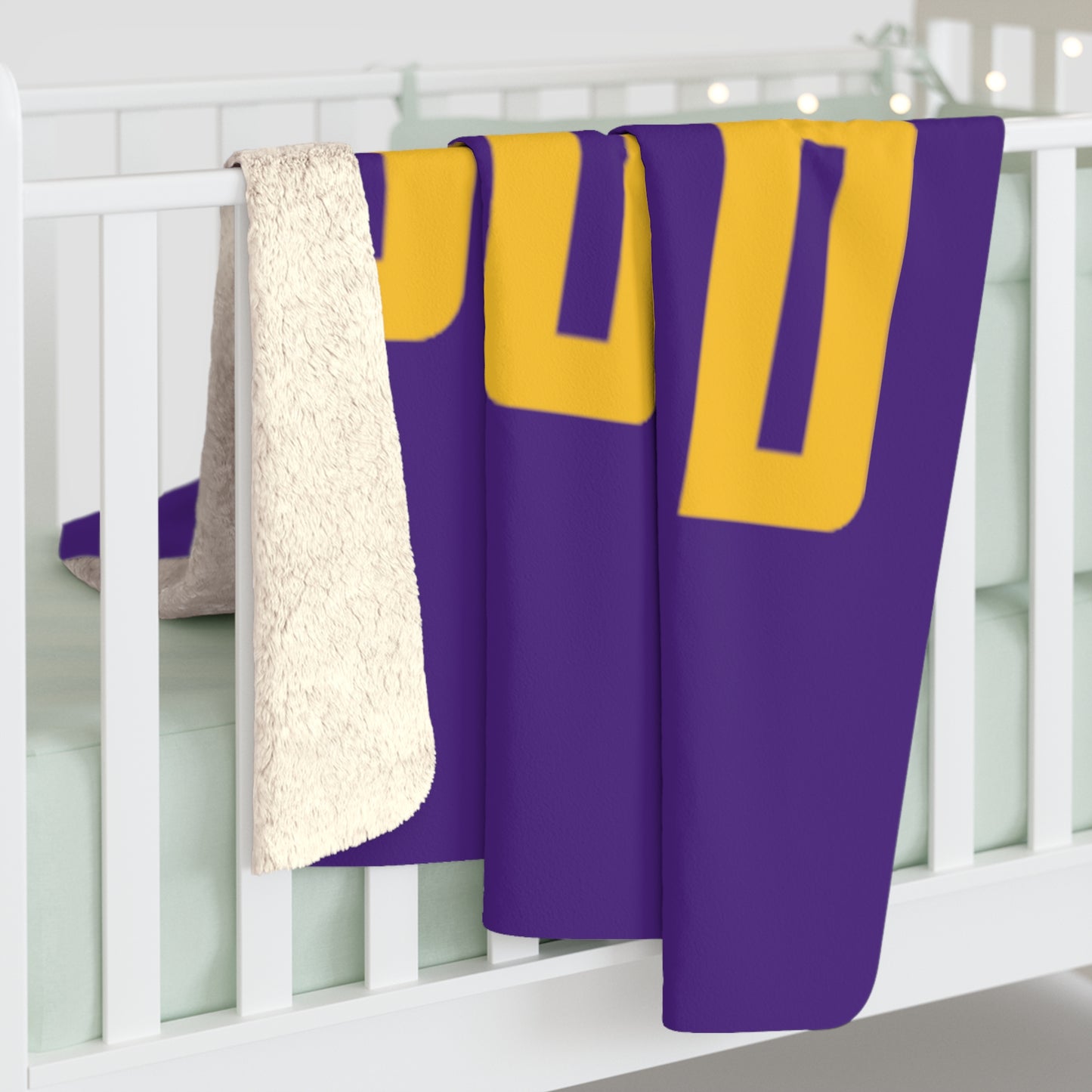 Sherpa Fleece Blanket - Purple/Gold - SQUAD