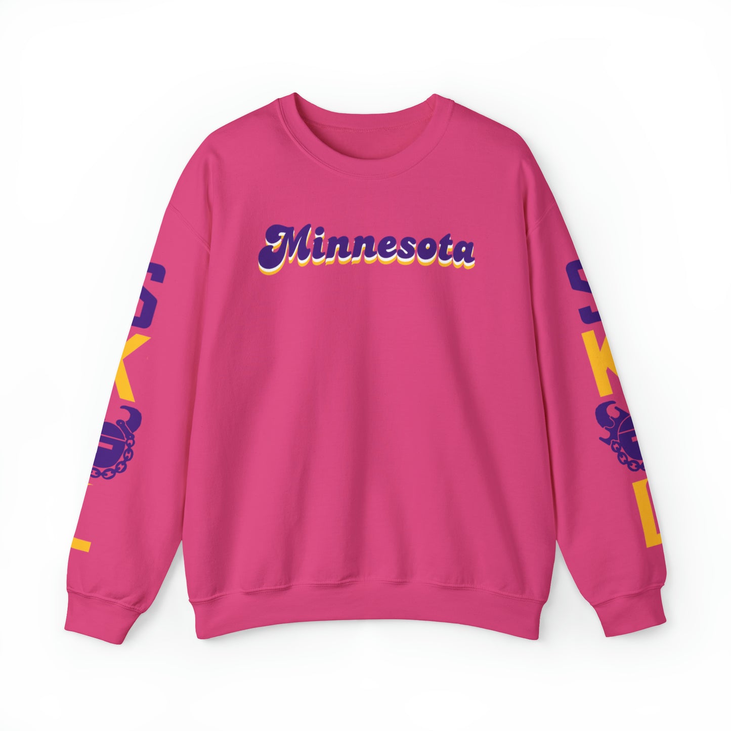 Unisex Heavy Blend™ Crewneck - Minnesota (Retro) + The Original (Sleeves)