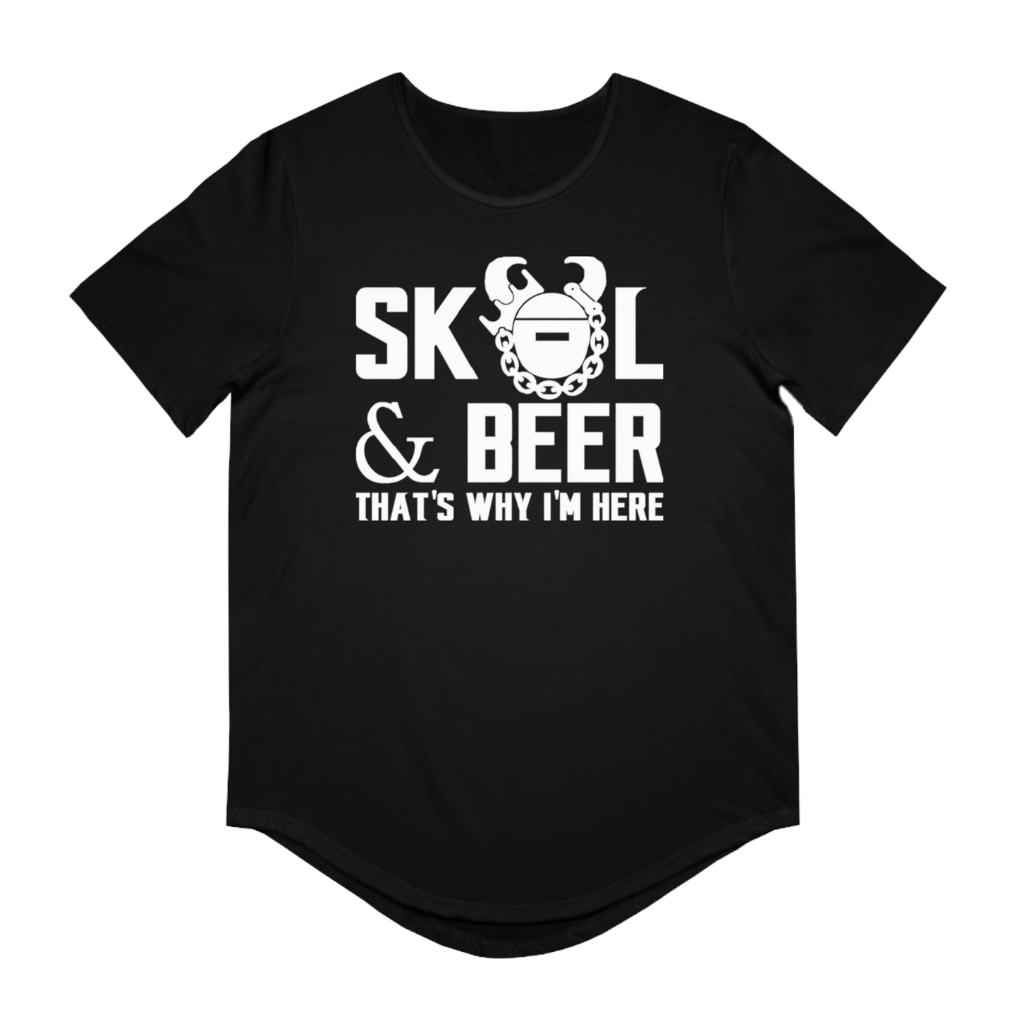 Men's Curved Hem Tee - Football & BEER